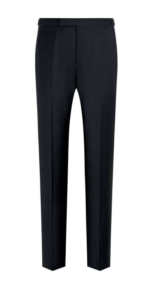 SUITSUPPLY  Navy Slim Leg Straight Brescia Tuxedo Trousers