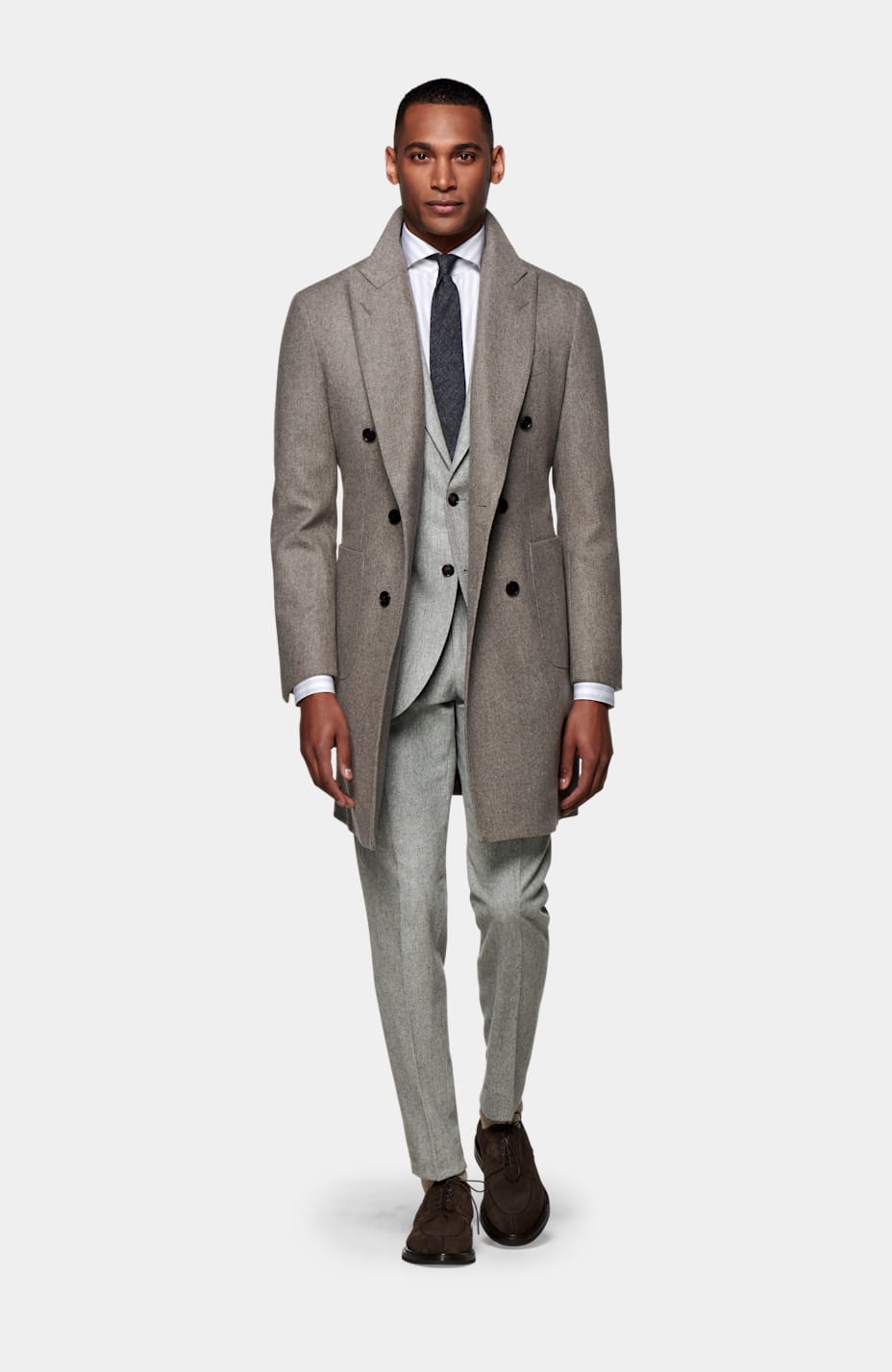 Taupe Overcoat in Pure Wool | SUITSUPPLY US