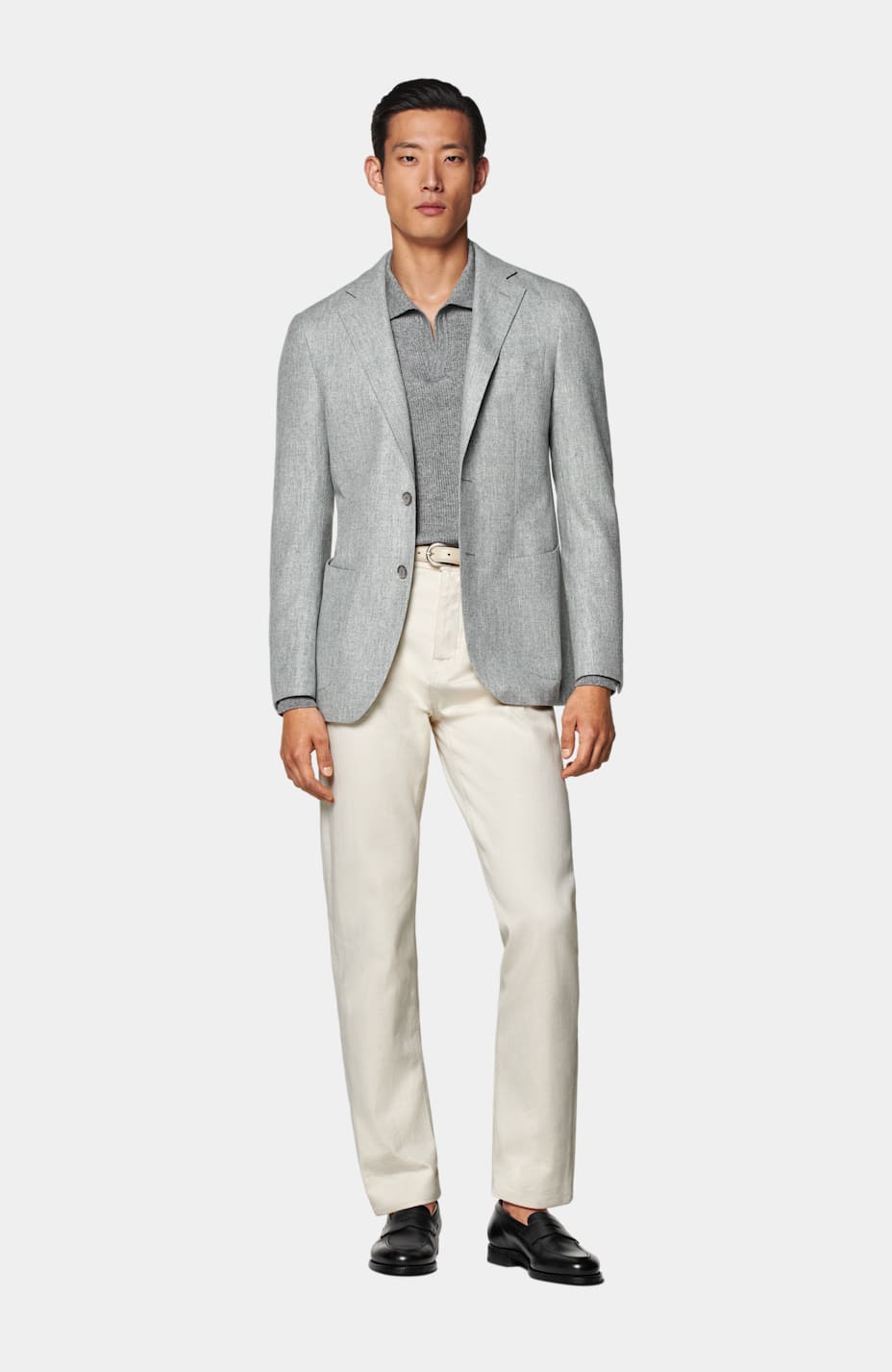 Light grey blazer men discount