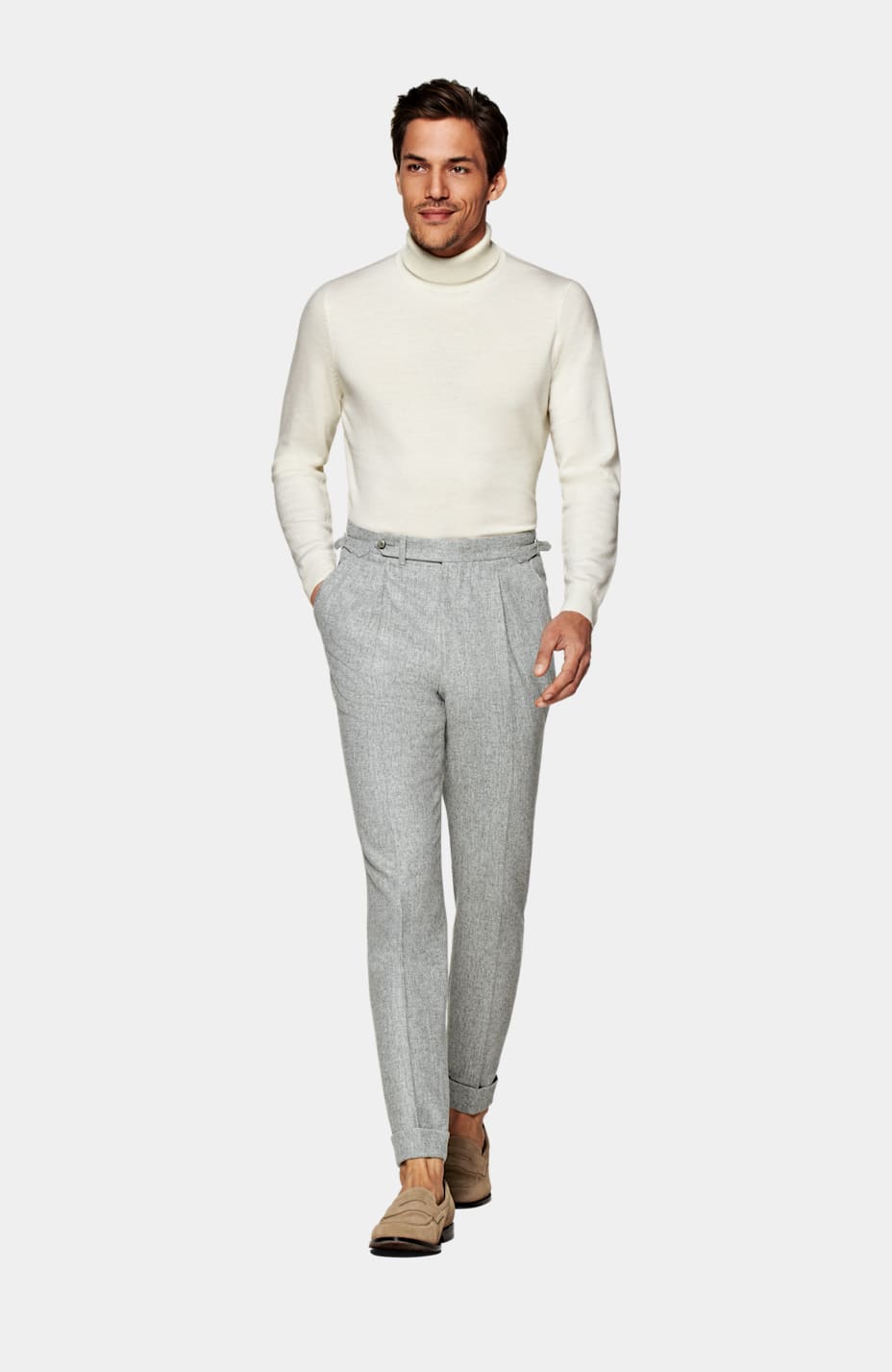 Corduroy Pants - Light gray - Ladies | H&M US