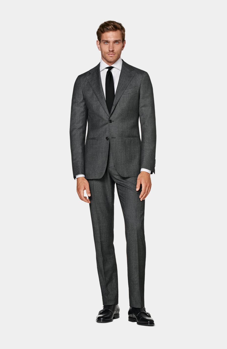 Slim Fit Suit trousers - Dark grey - Men | H&M IN