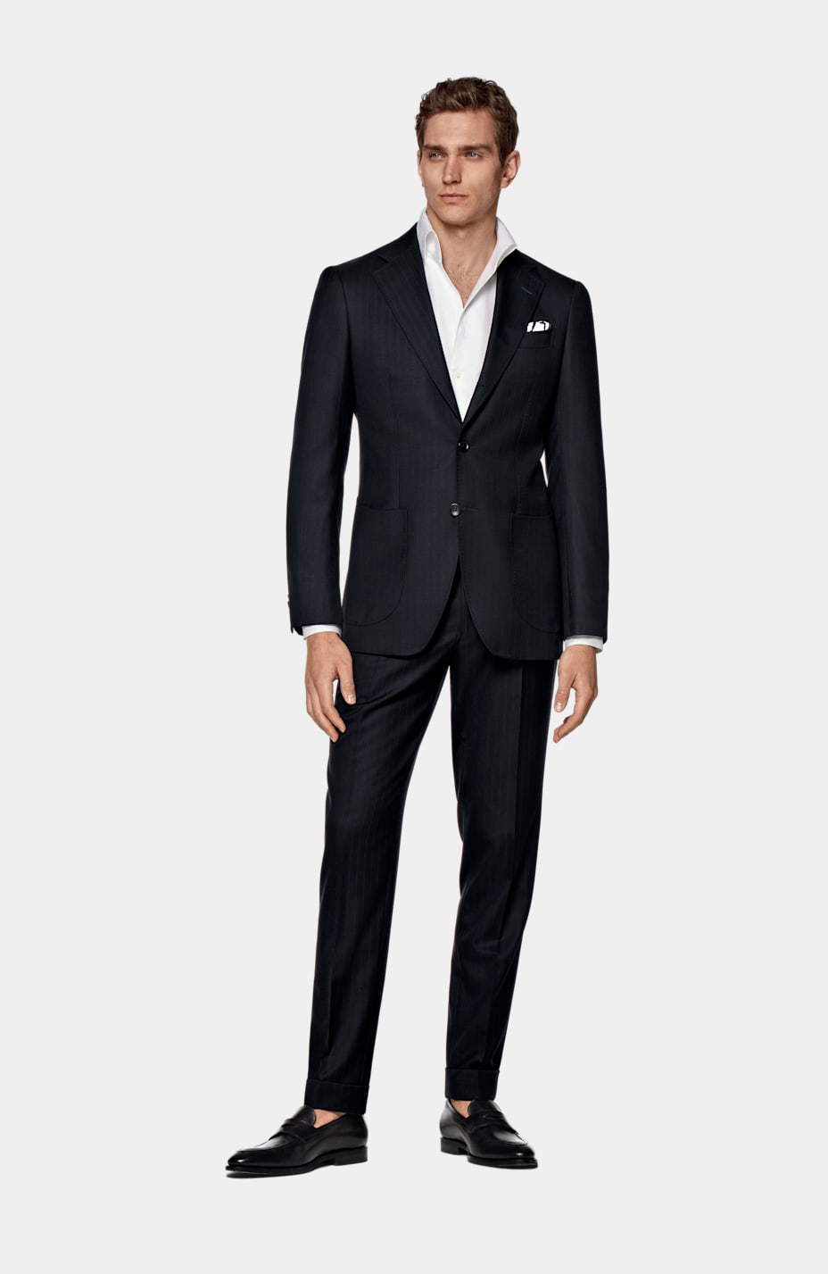 Navy Striped Havana Suit in Pure S150's Wool SUITSUPPLY US
