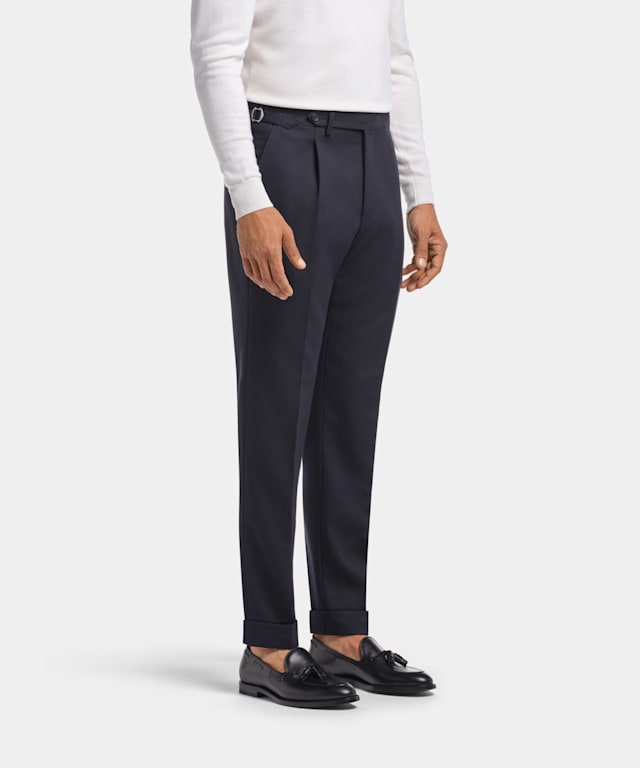 Slim leg tapered trousers