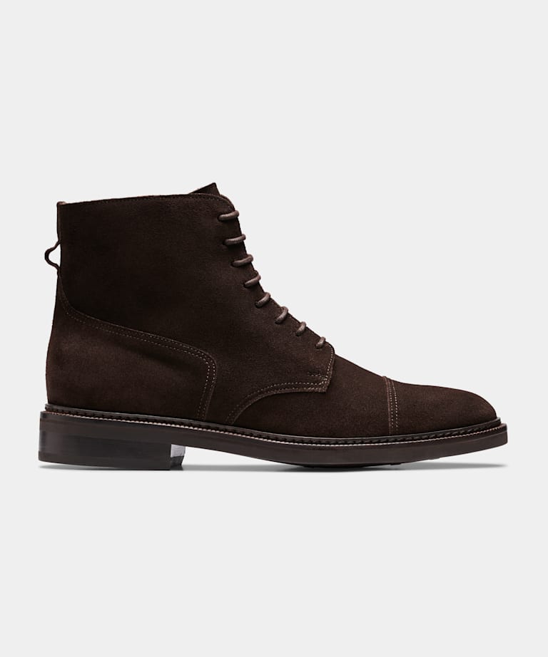 Brown Lace-Up Boot
