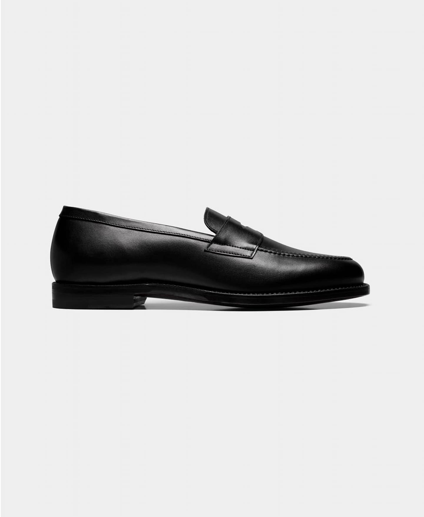 Svarta penny loafers i läder