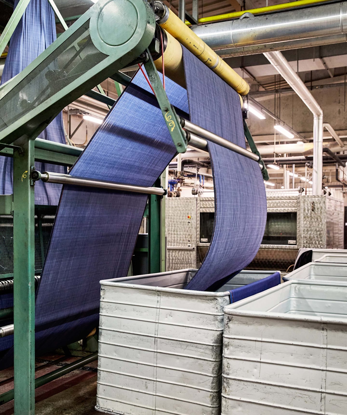  Fabric being washed after its woven to ensure softness.