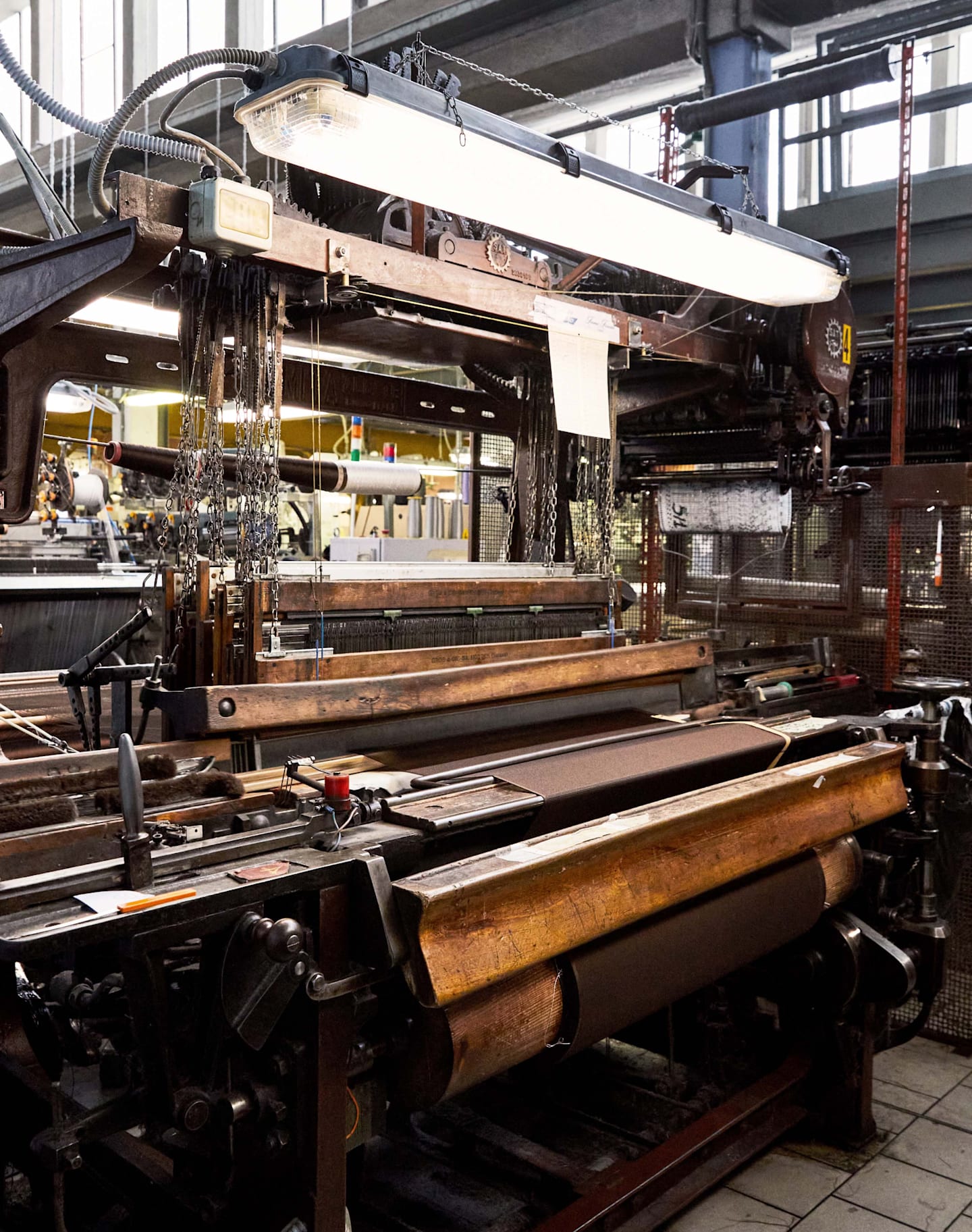 Historic weaving machines for grenadine fabrics.