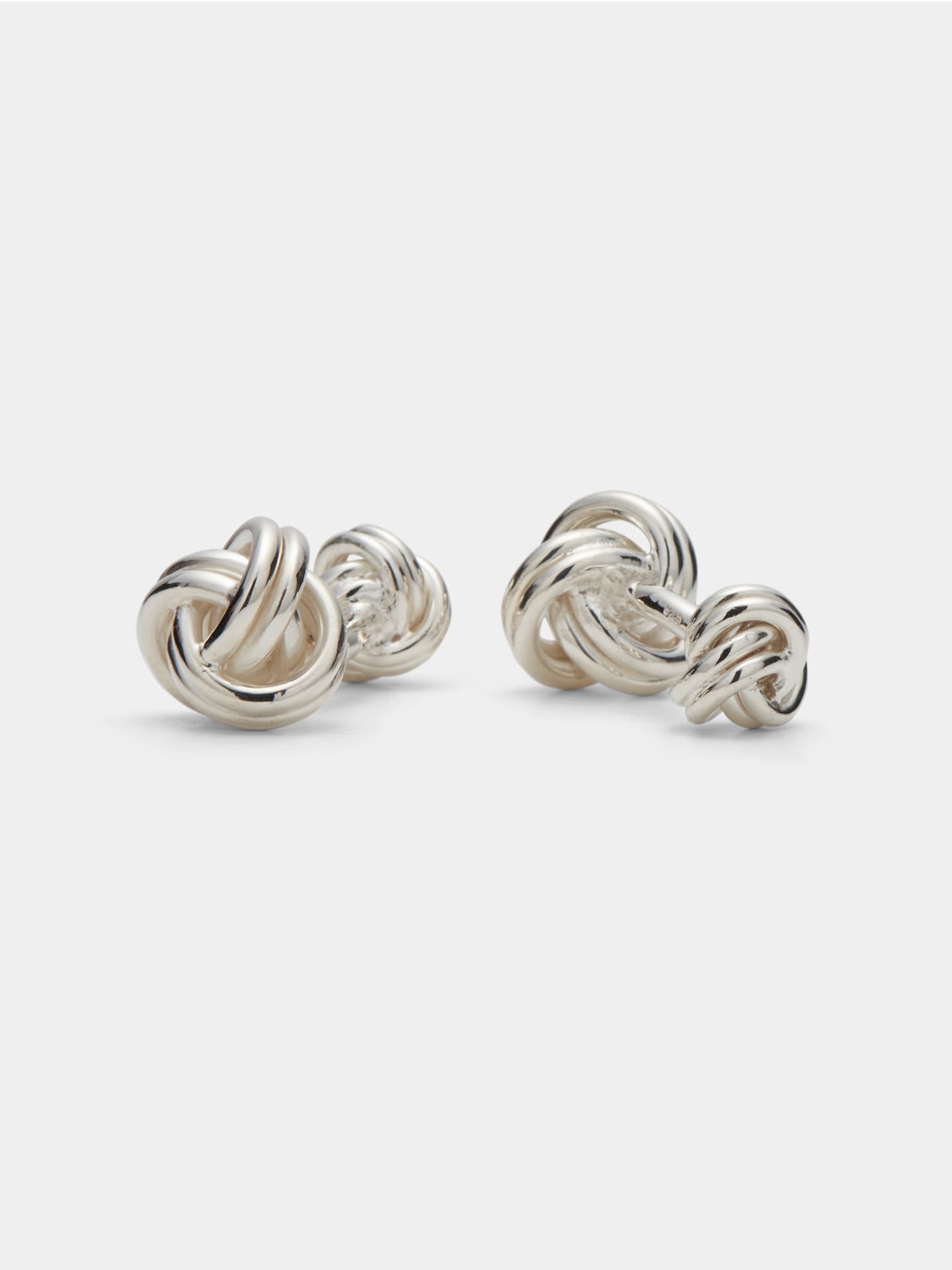 Knotted sterling silver cufflinks