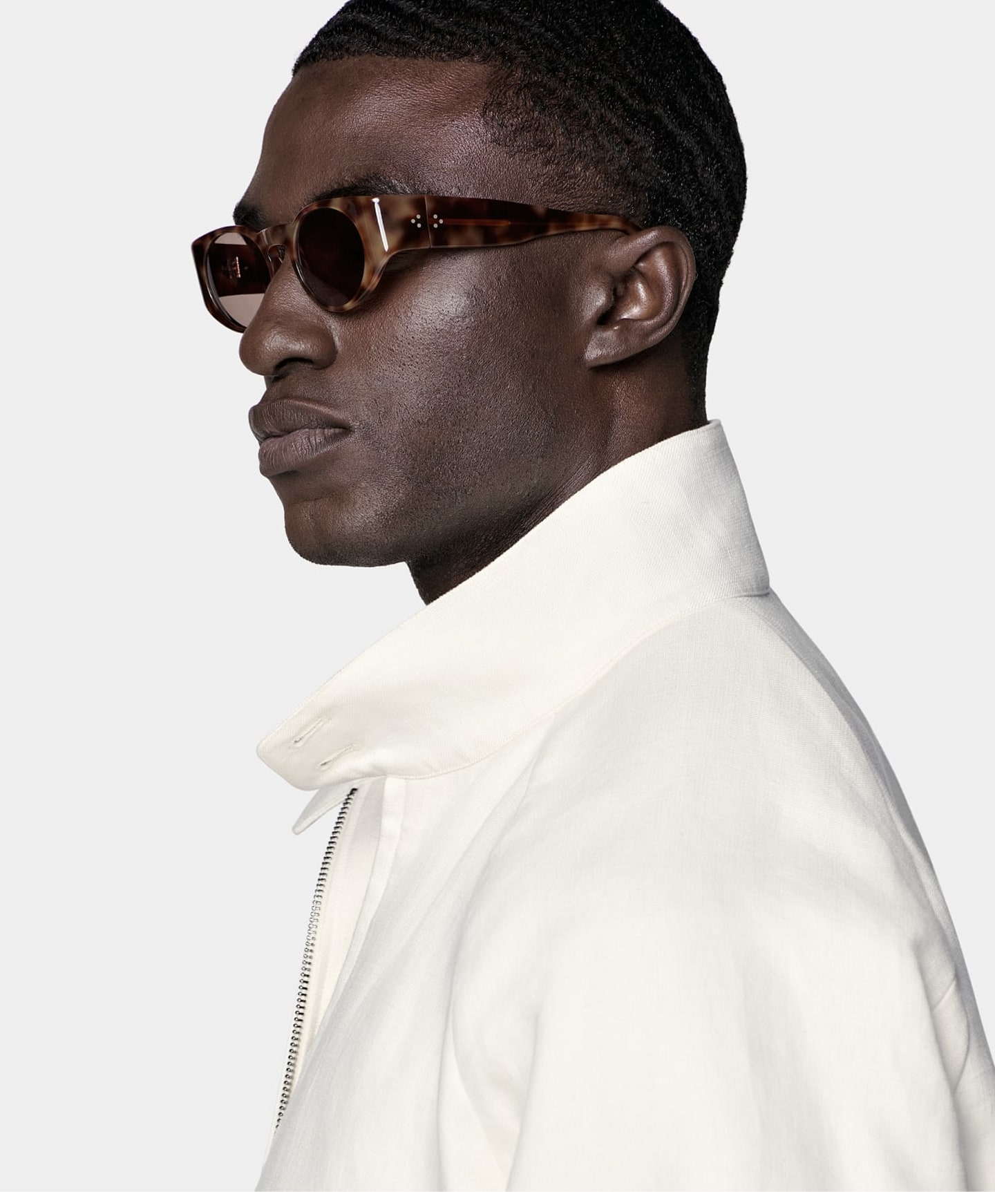 Benvit raglan-bomberjacka