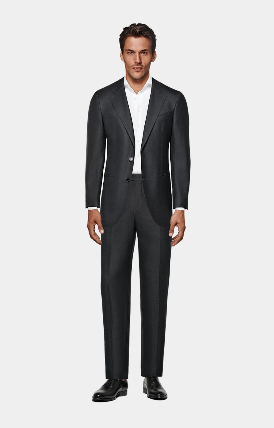 Dark Grey Tailored Fit Havana Suit