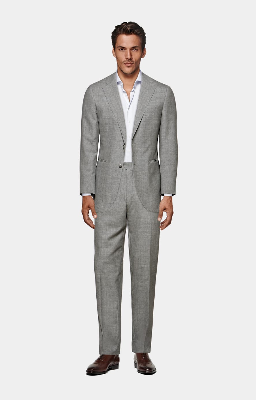 White Striped Twill Tailored Fit Shirt