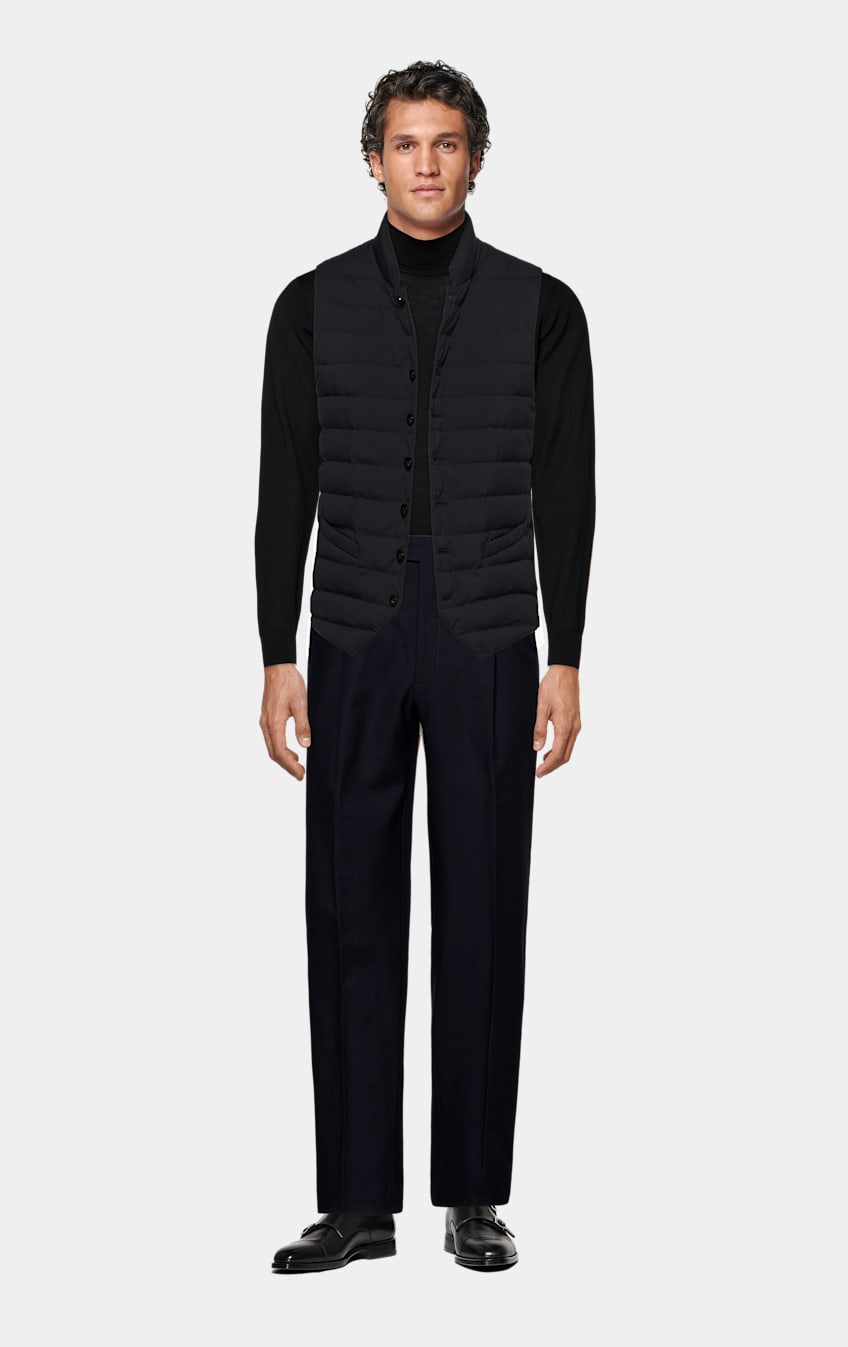 Turtleneck with vest best sale men