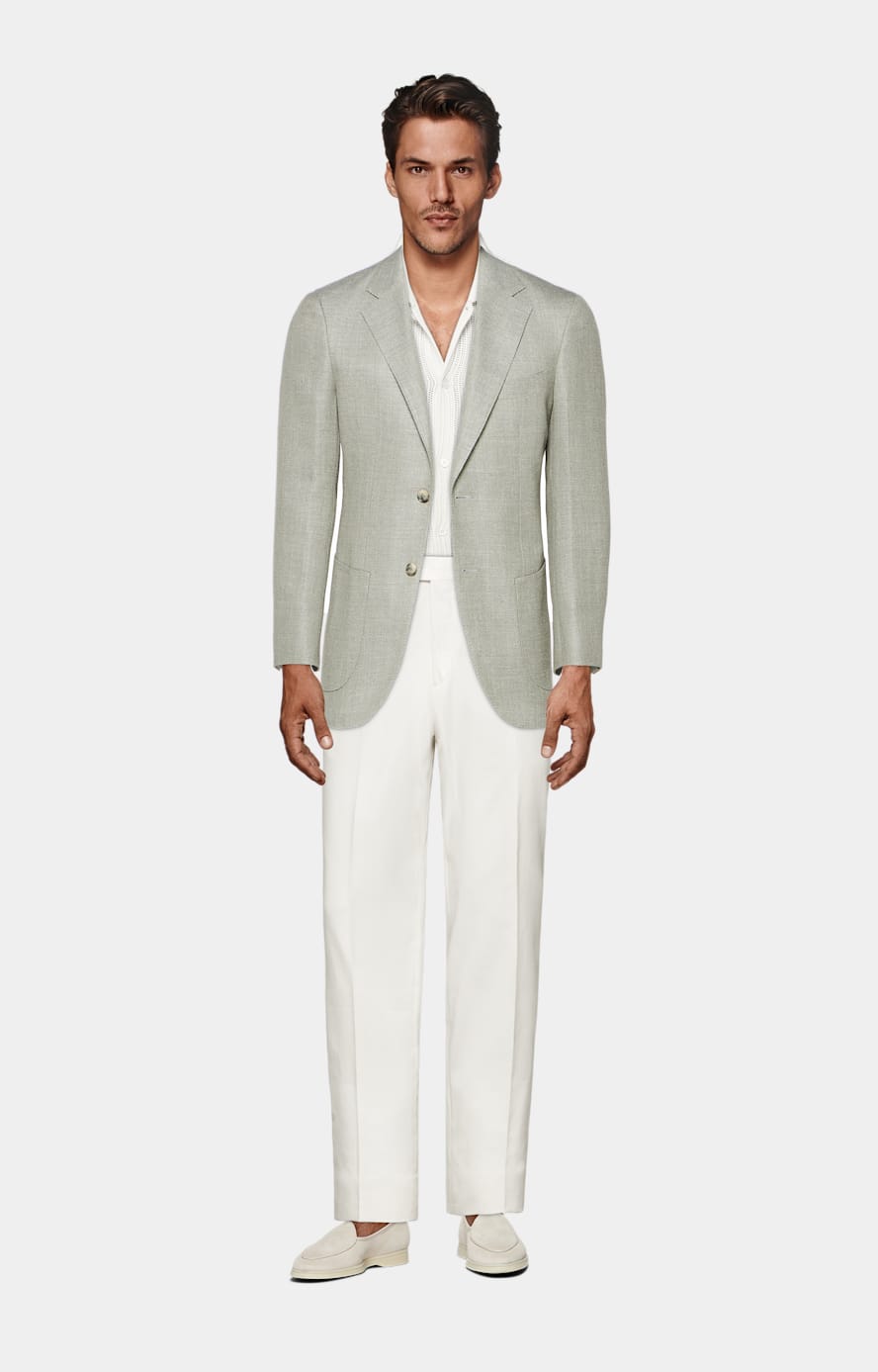 Light Green Tailored Fit Havana Blazer