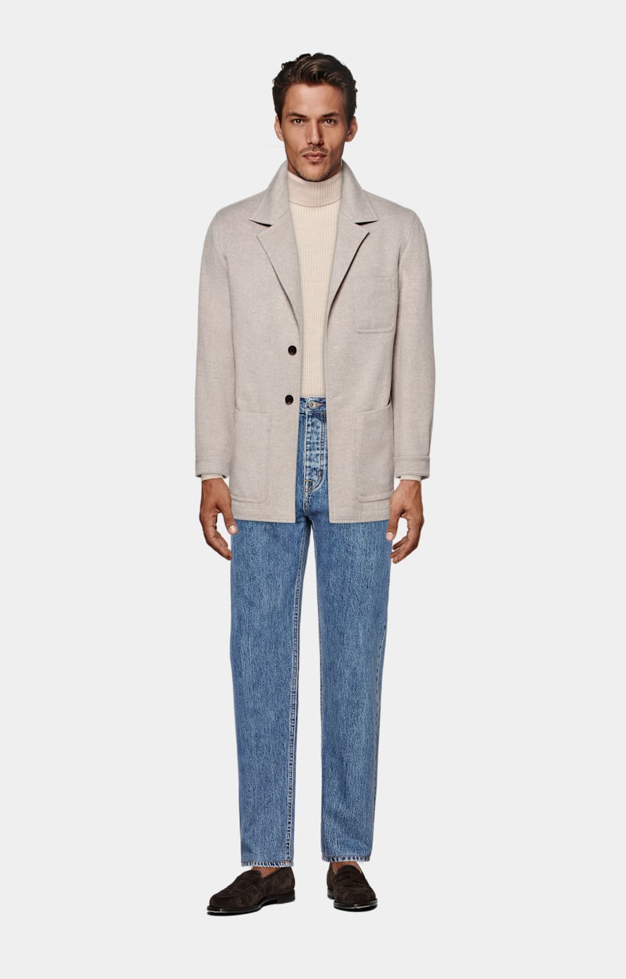 Sand Relaxed Fit Shirt-Jacket
