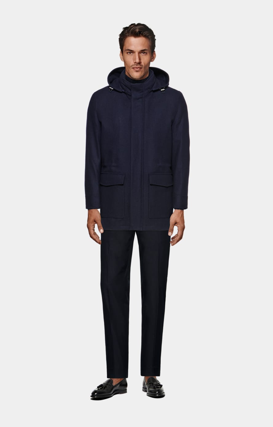 Parka rembourrée bleu marine