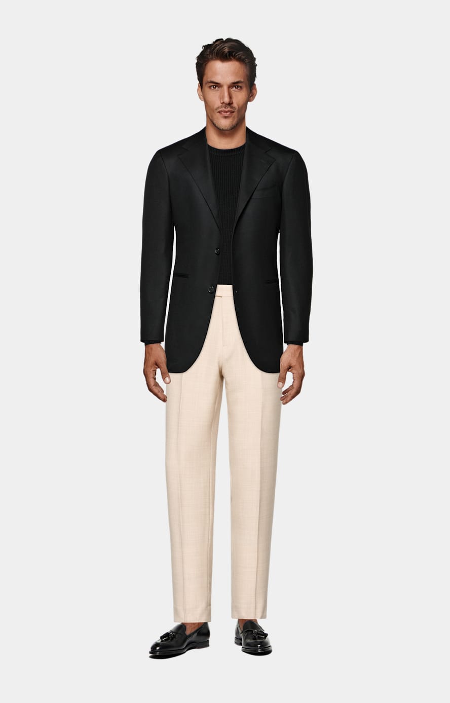 Black Relaxed Fit Roma Suit Jacket