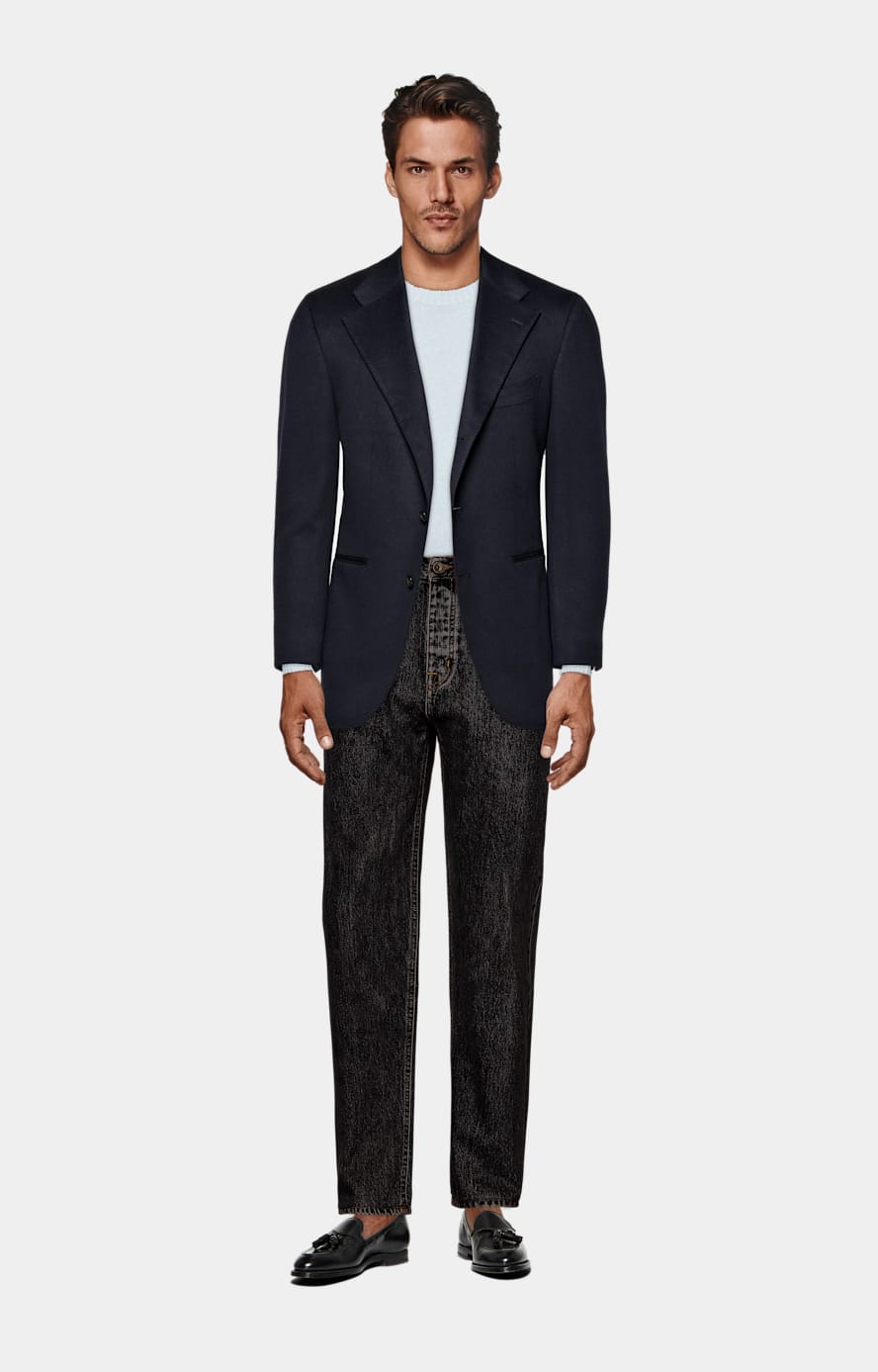 Navy Relaxed Fit Roma Blazer