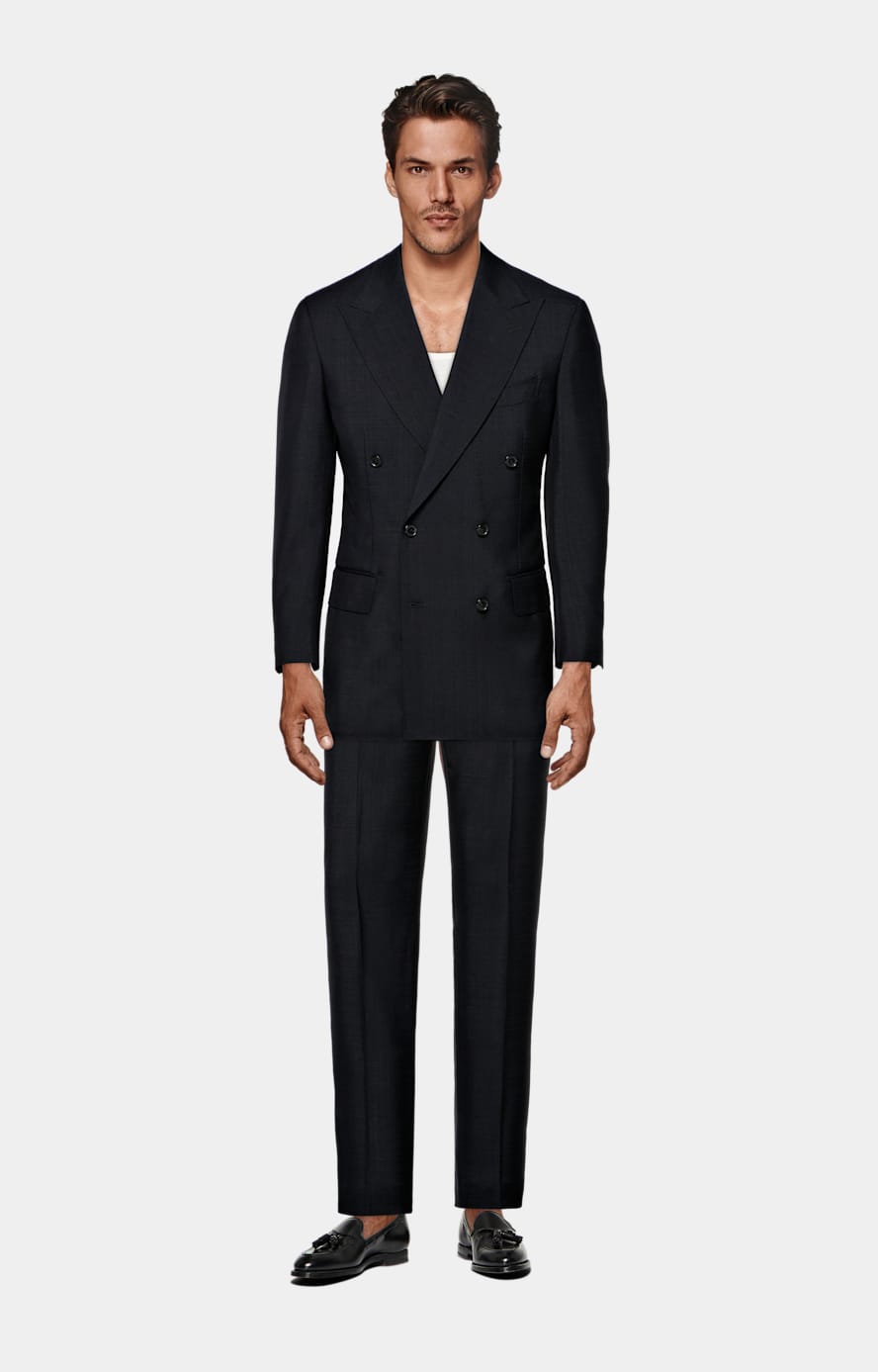 Navy Tailored Fit Milano Suit