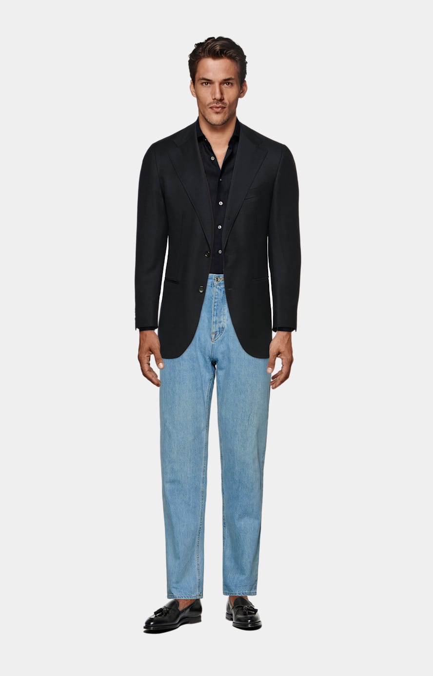 Navy Relaxed Fit Roma Blazer