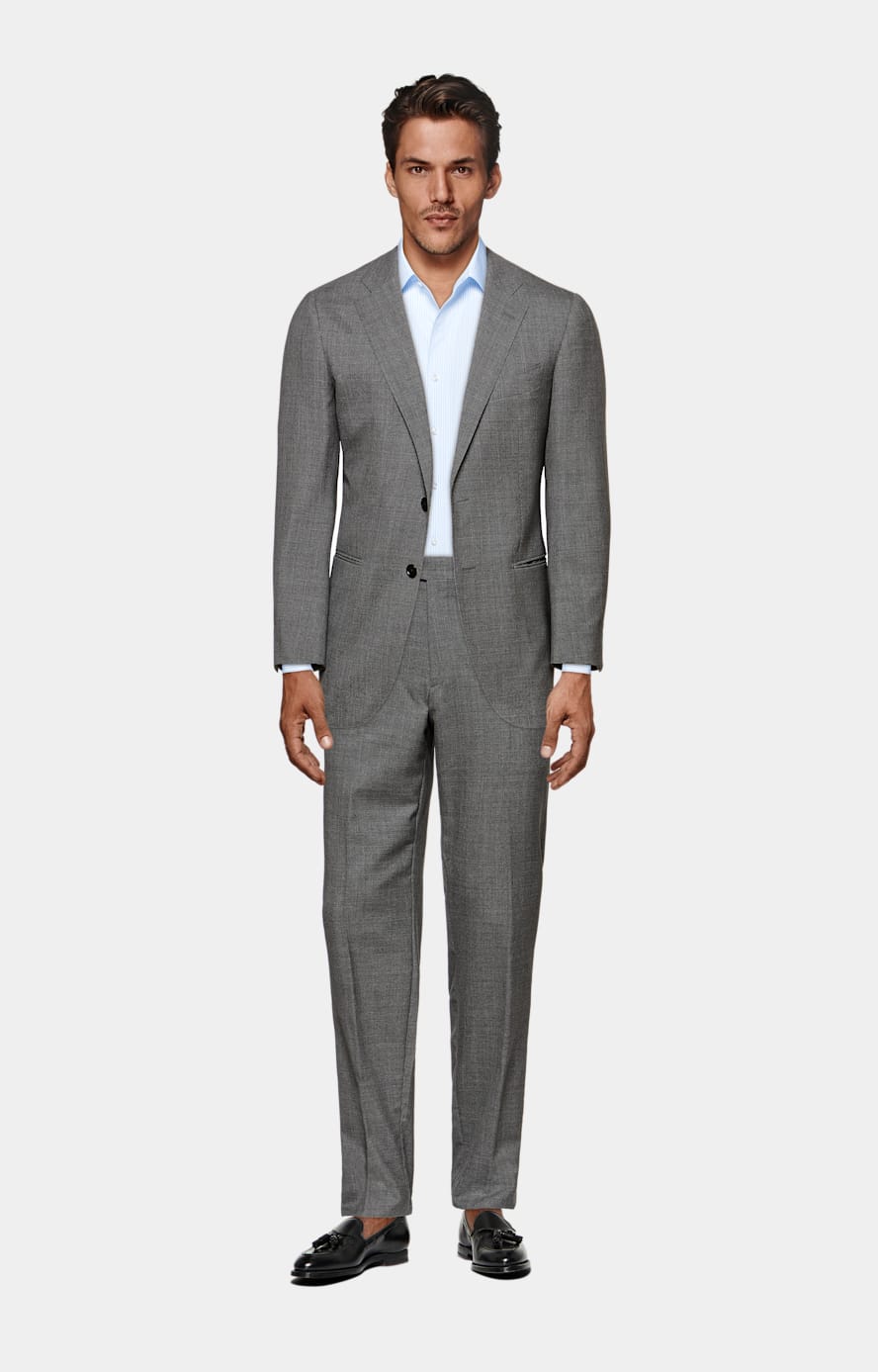 Mid Grey Perennial Tailored Fit Lazio Suit