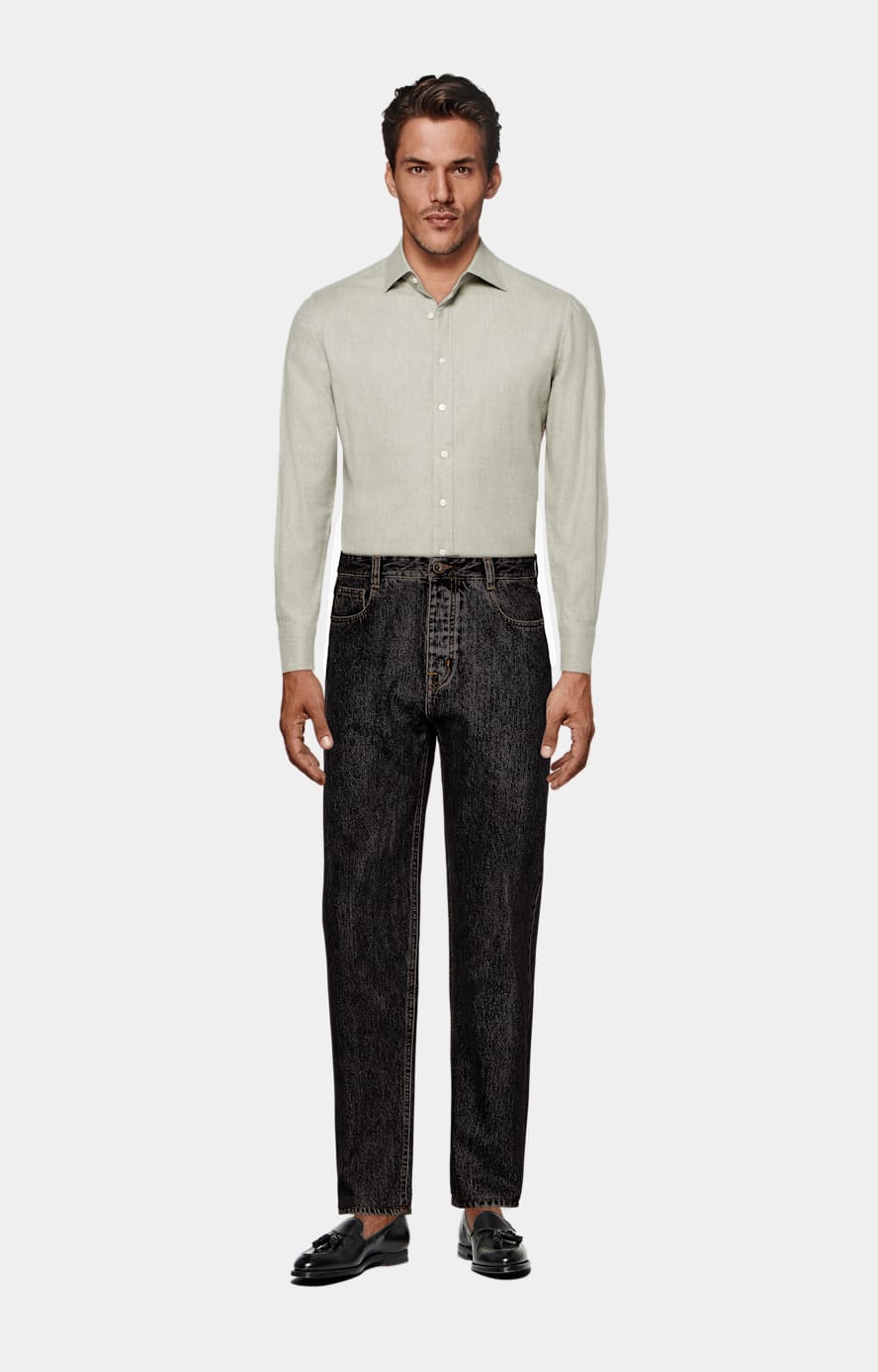 Light Green Tailored Fit Shirt