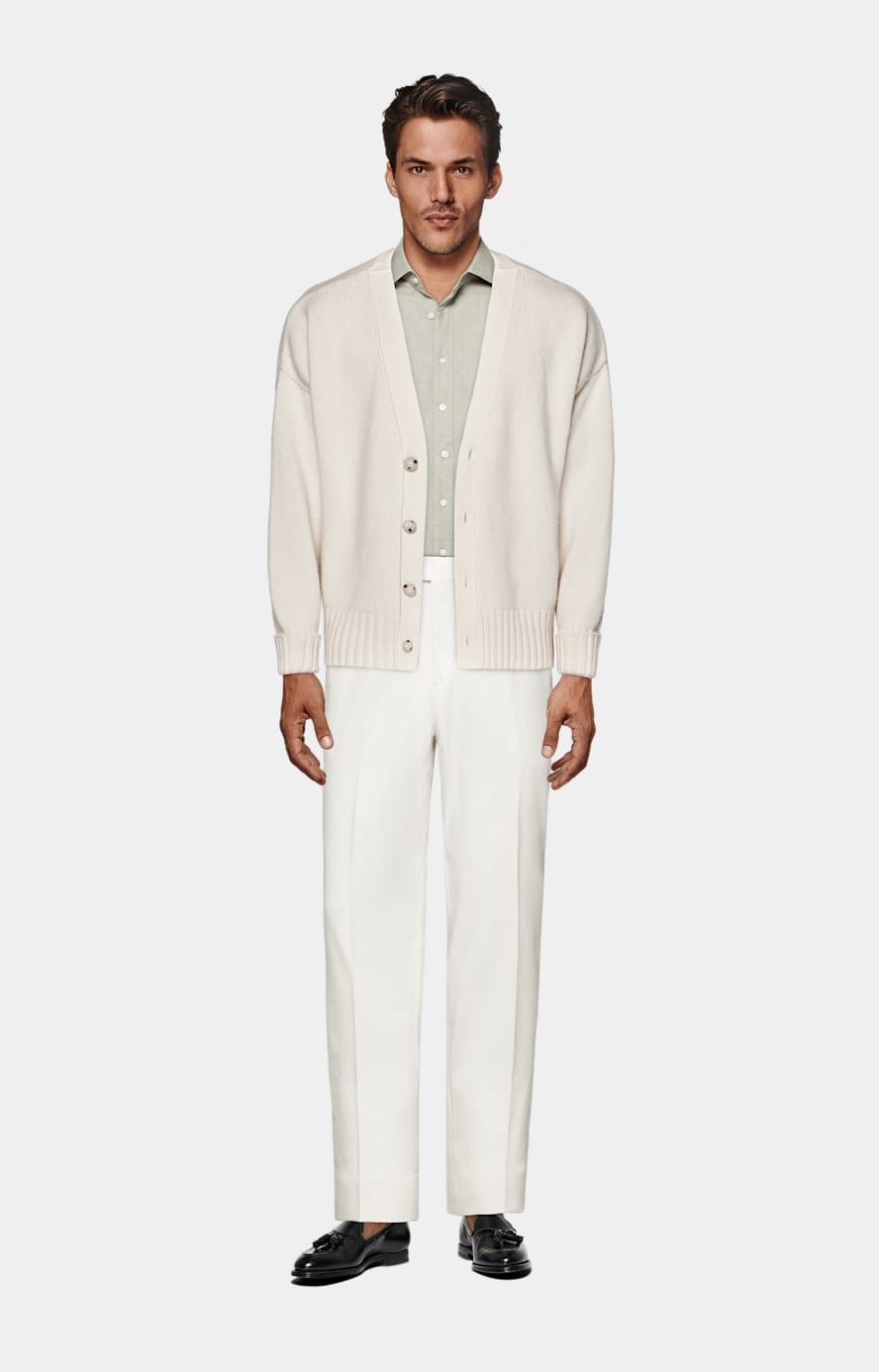 Off-White Merino Oversized Cardigan