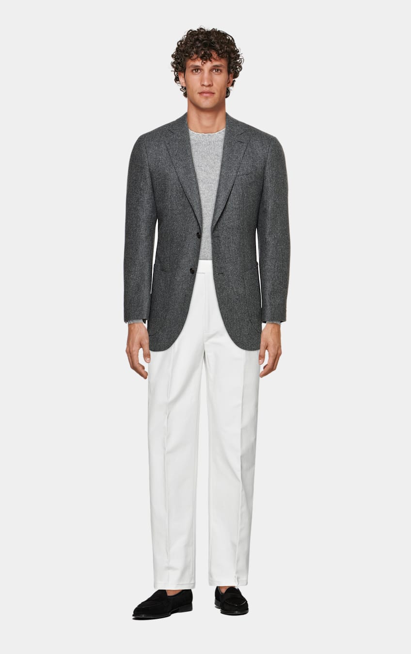 Mid Grey Havana Blazer in Circular Wool Flannel | SUITSUPPLY US