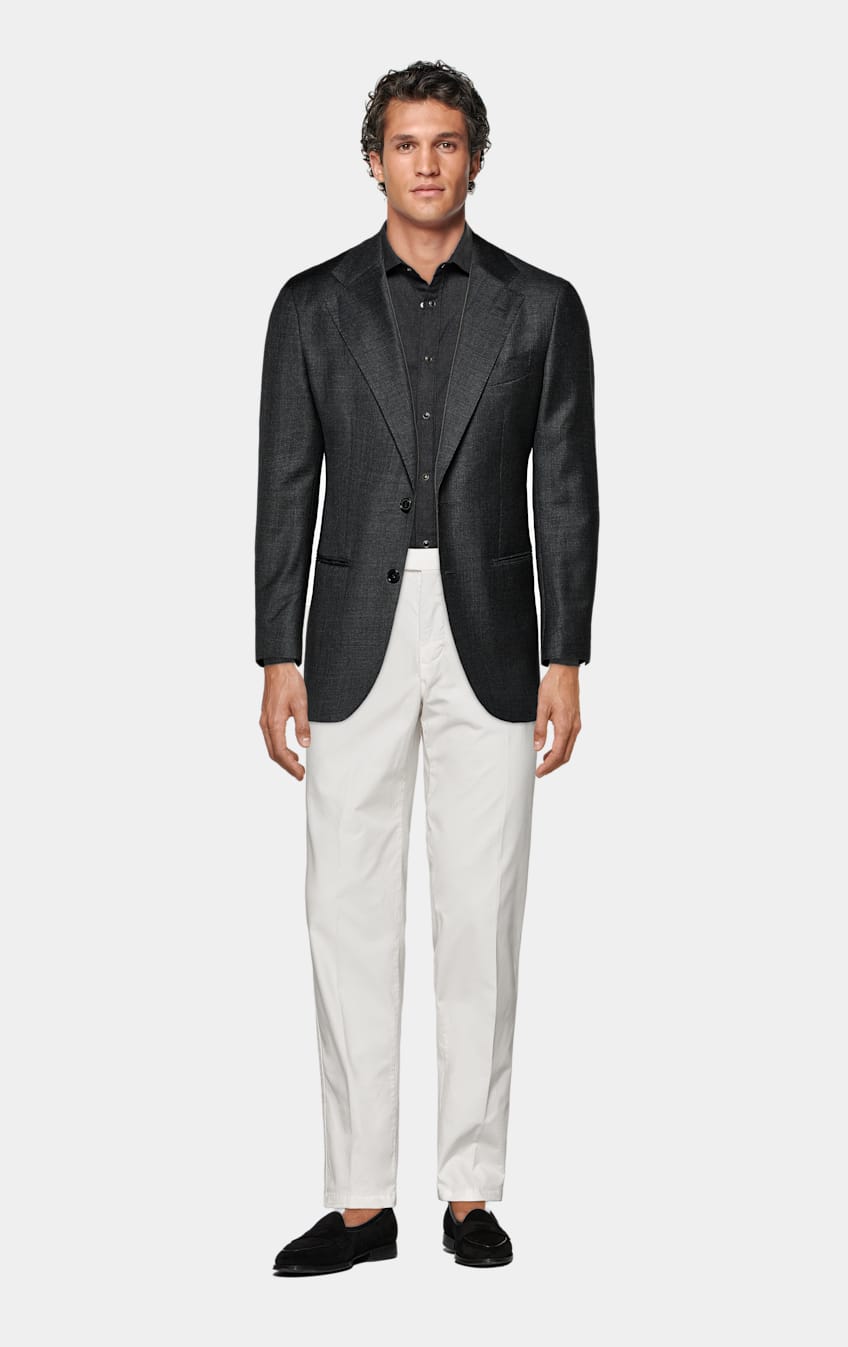 Shirts with dark grey pants on sale