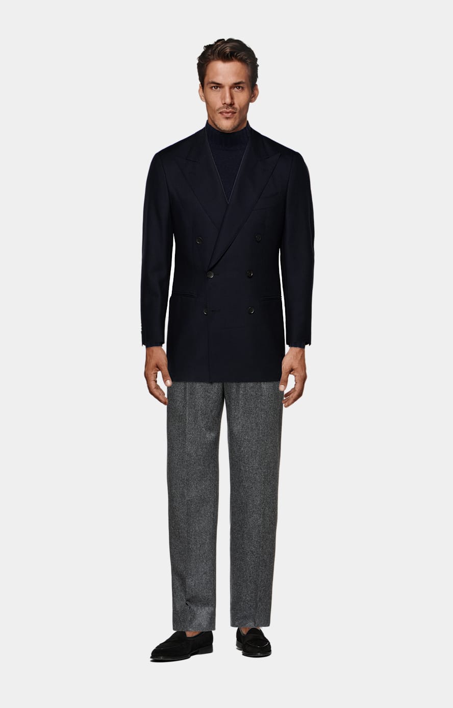 Navy Tailored Fit Havana Blazer in Pure 4 Ply Traveller Wool SUITSUPPLY SUITSUPPLY The Netherlands