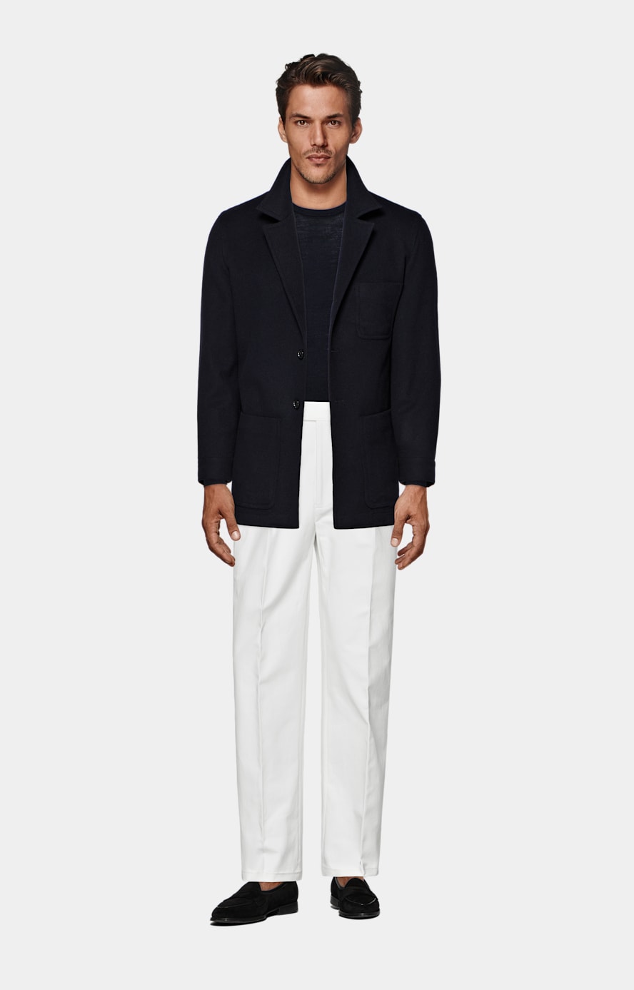 Navy Relaxed Fit Shirt-Jacket