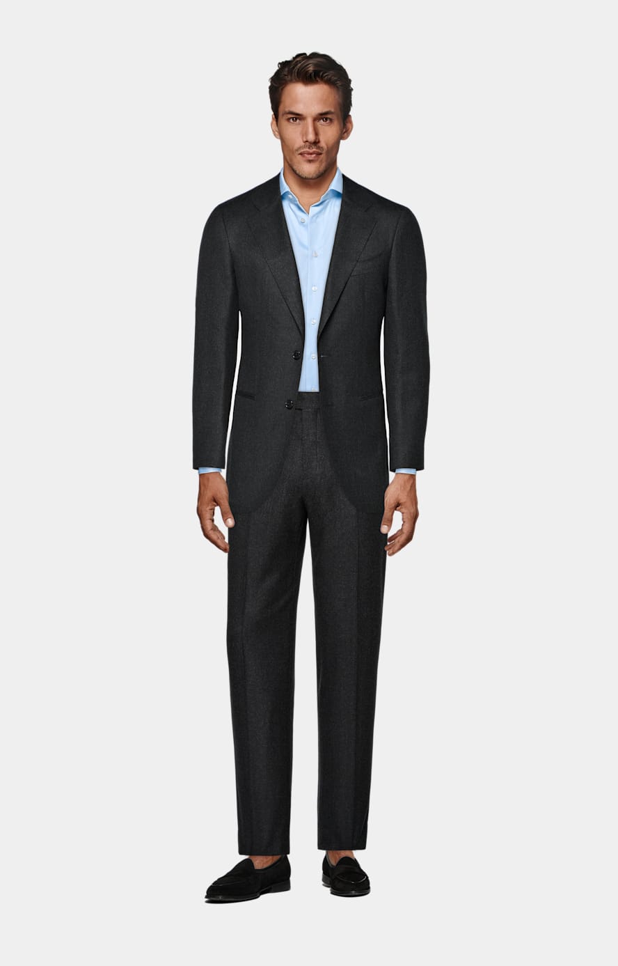 Light Blue Twill Tailored Fit Shirt