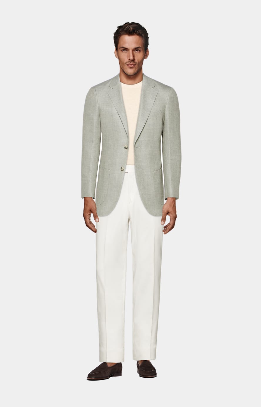 Light Green Tailored Fit Havana Blazer