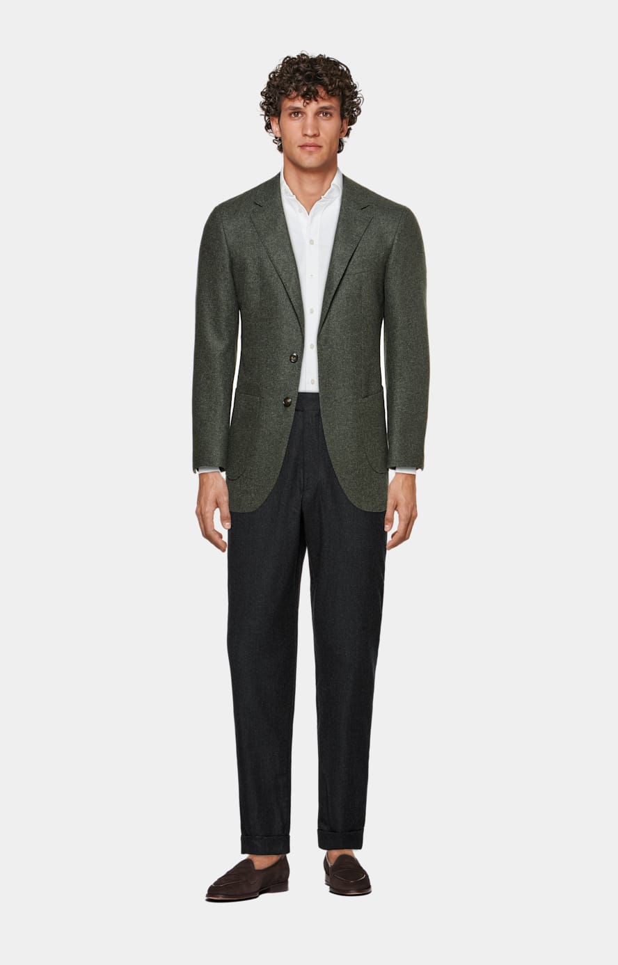 Giacca Havana verde scuro tailored fit