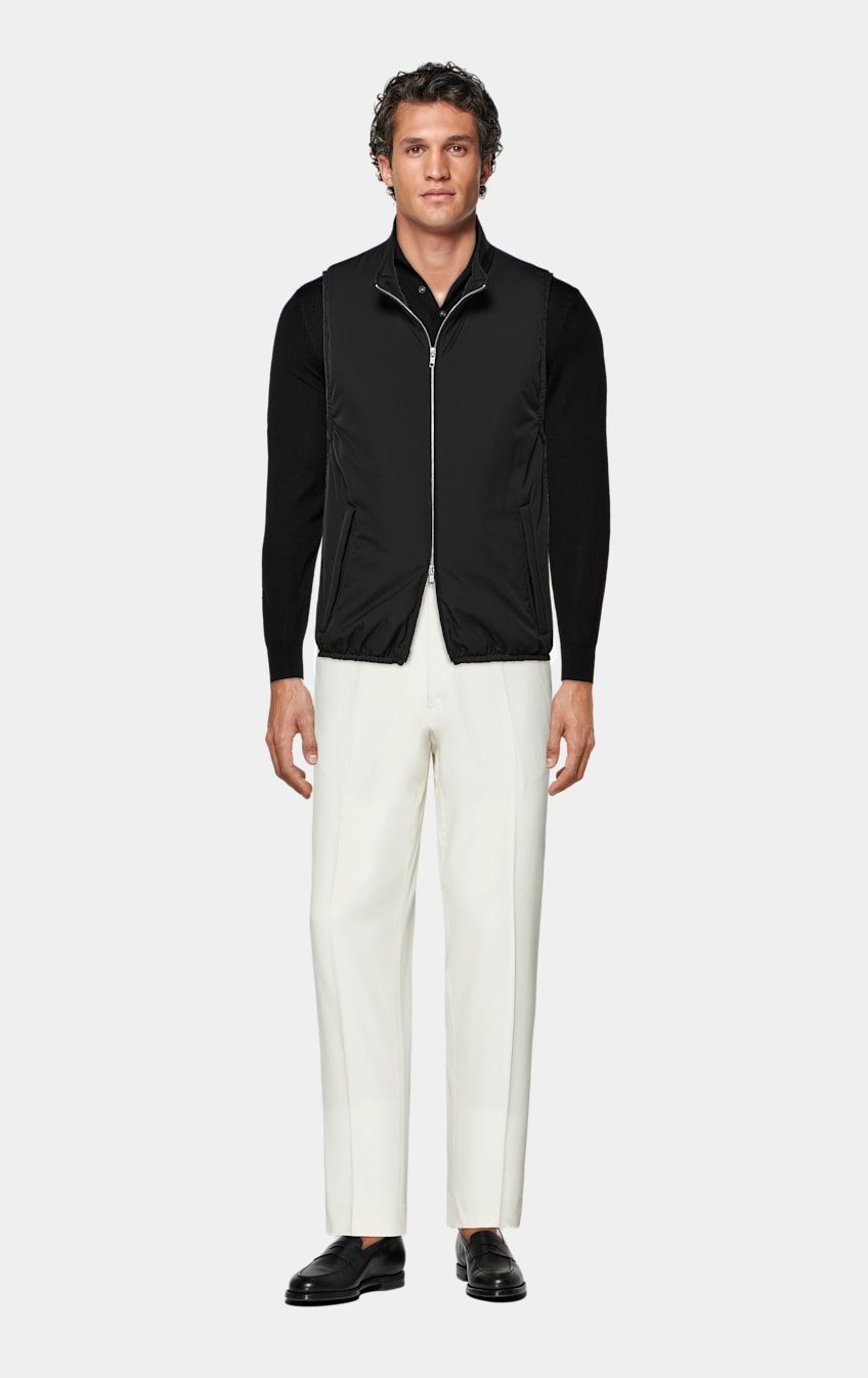 Black Long Sleeve Polo Shirt in Pure Australian Merino Wool