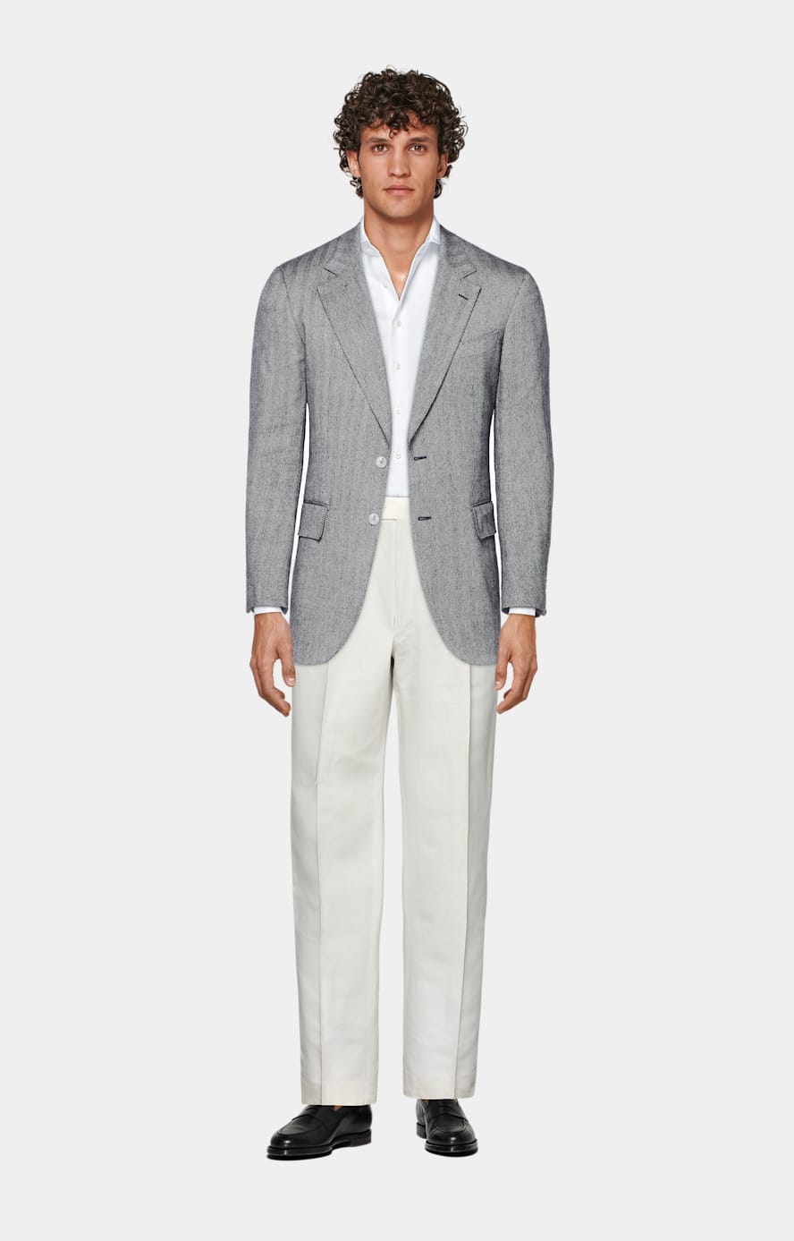 White Royal Oxford Slim Fit Shirt in Pima Cotton Traveller | SUITSUPPLY US