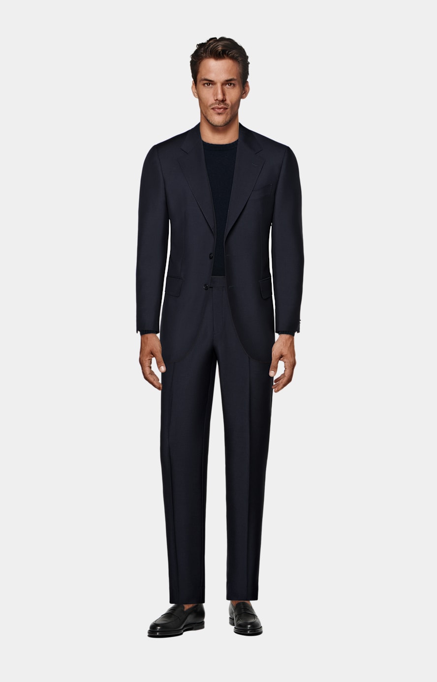 Navy Tailored Fit Milano Suit