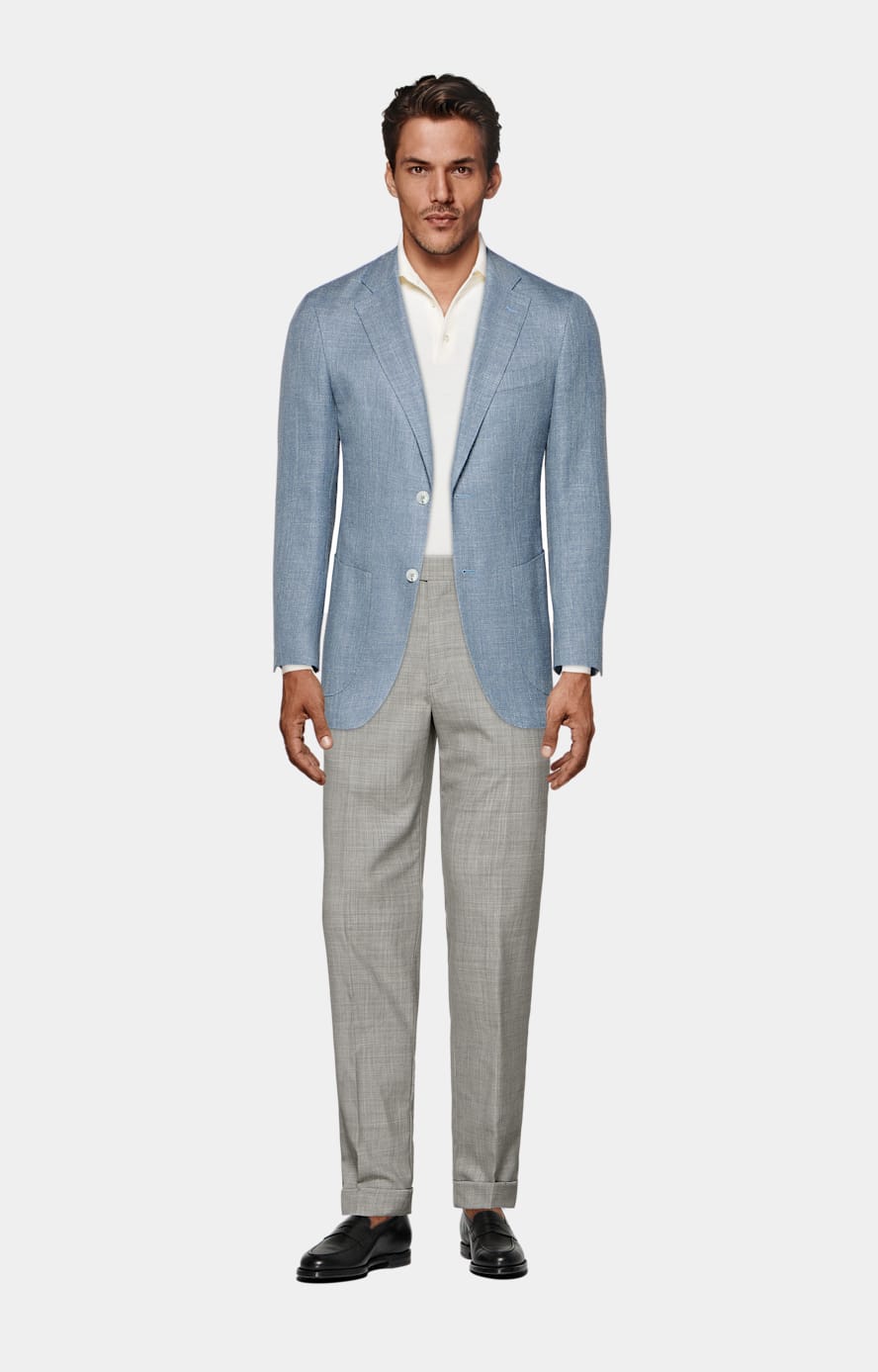 Giacca Havana azzurra tailored fit