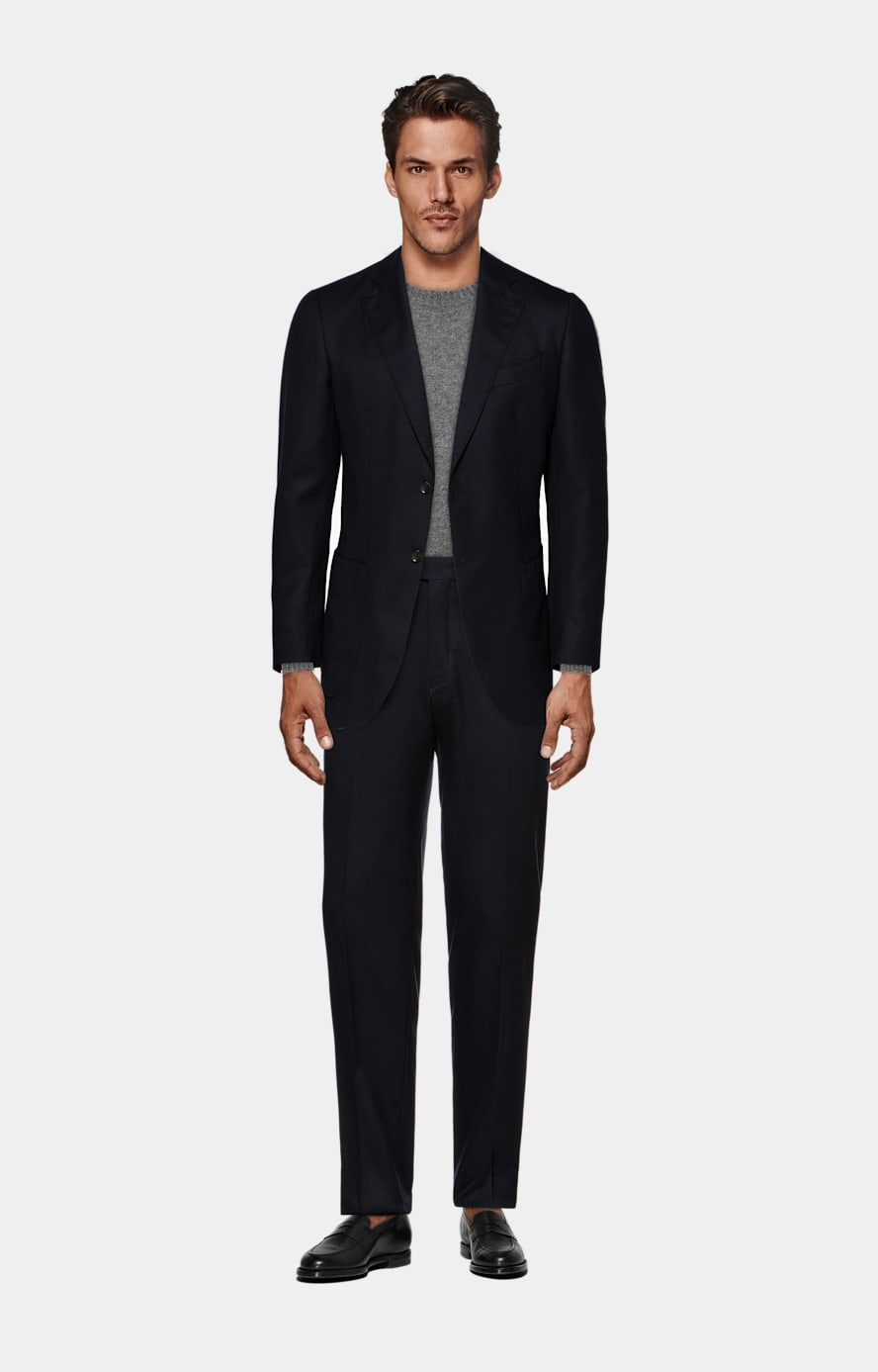 Anzughose navy Slim Leg straight