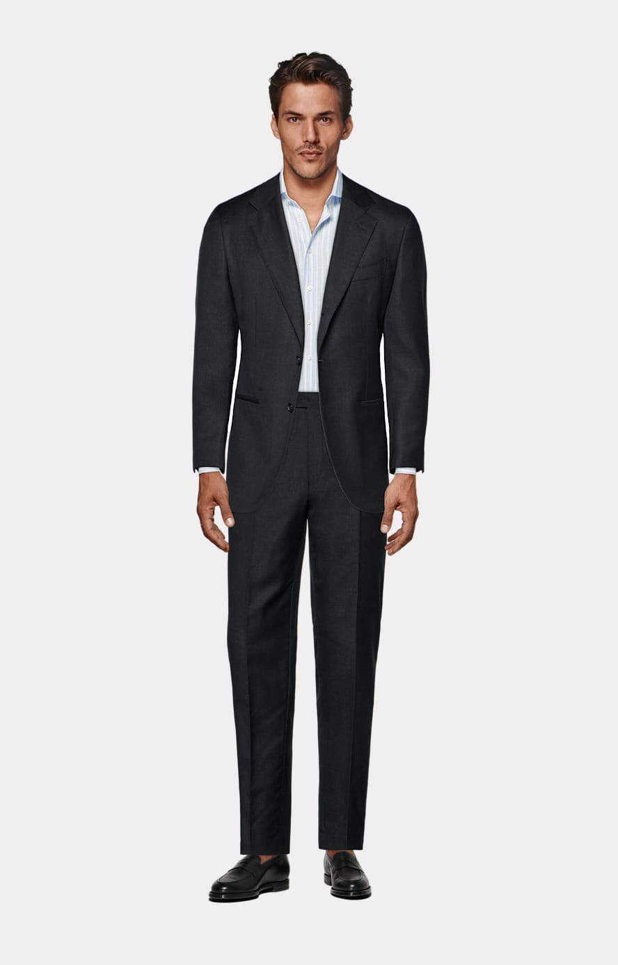 Dark Grey Perennial Tailored Fit Havana Suit