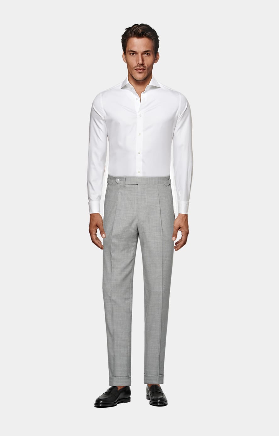 White Double Cuff Tailored Fit Shirt