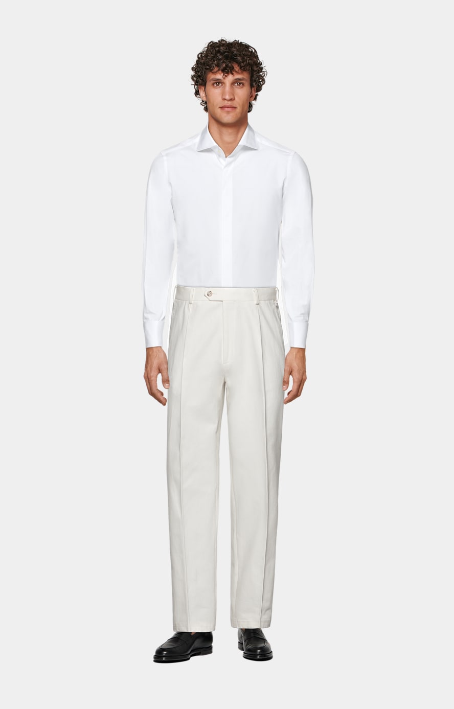 Chemise de smoking en twill coupe Tailored blanche