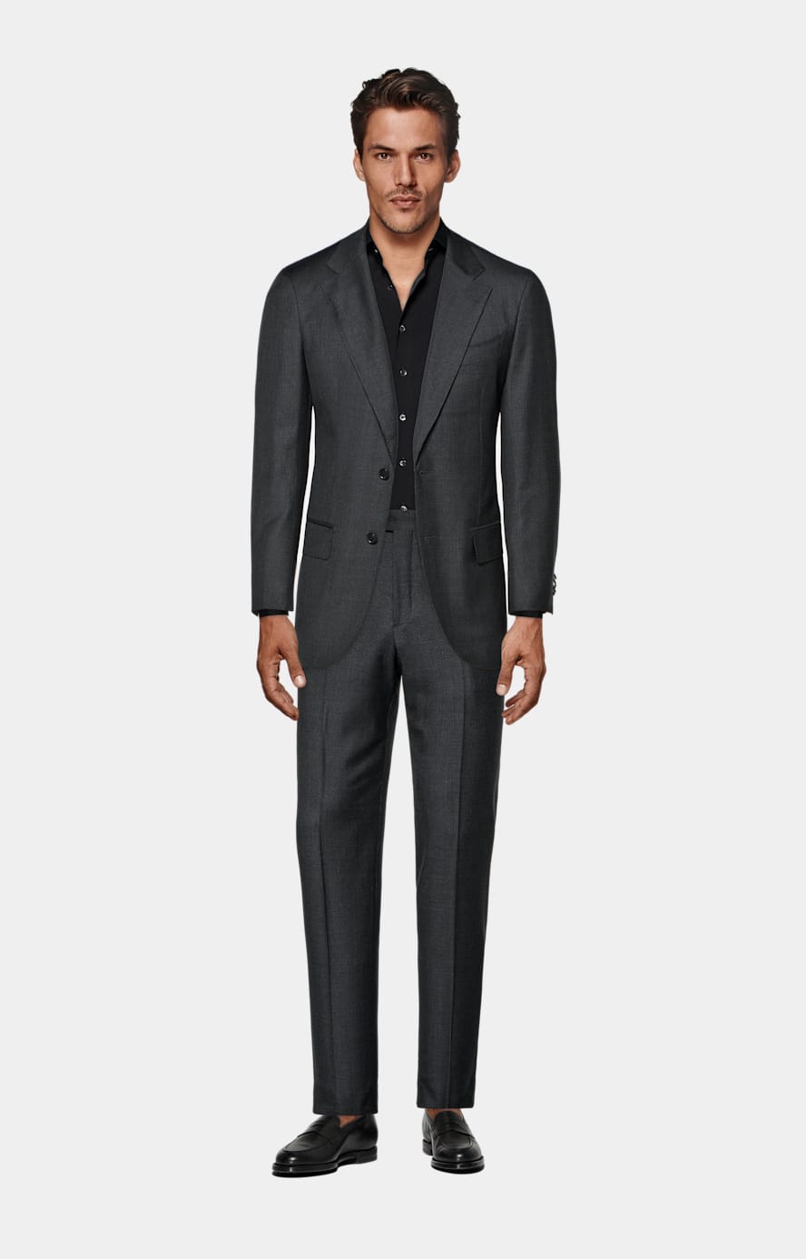 Black Poplin Tailored Fit Shirt