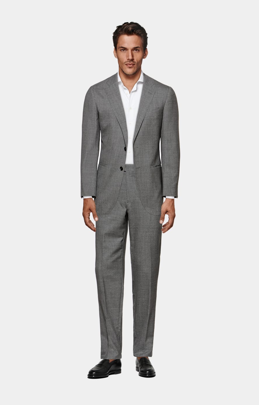 Mid Grey Perennial Tailored Fit Lazio Suit