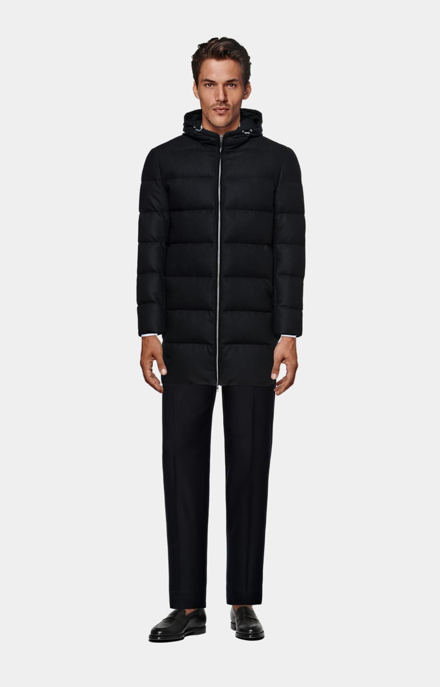 Navy Straight Leg Suit Trousers