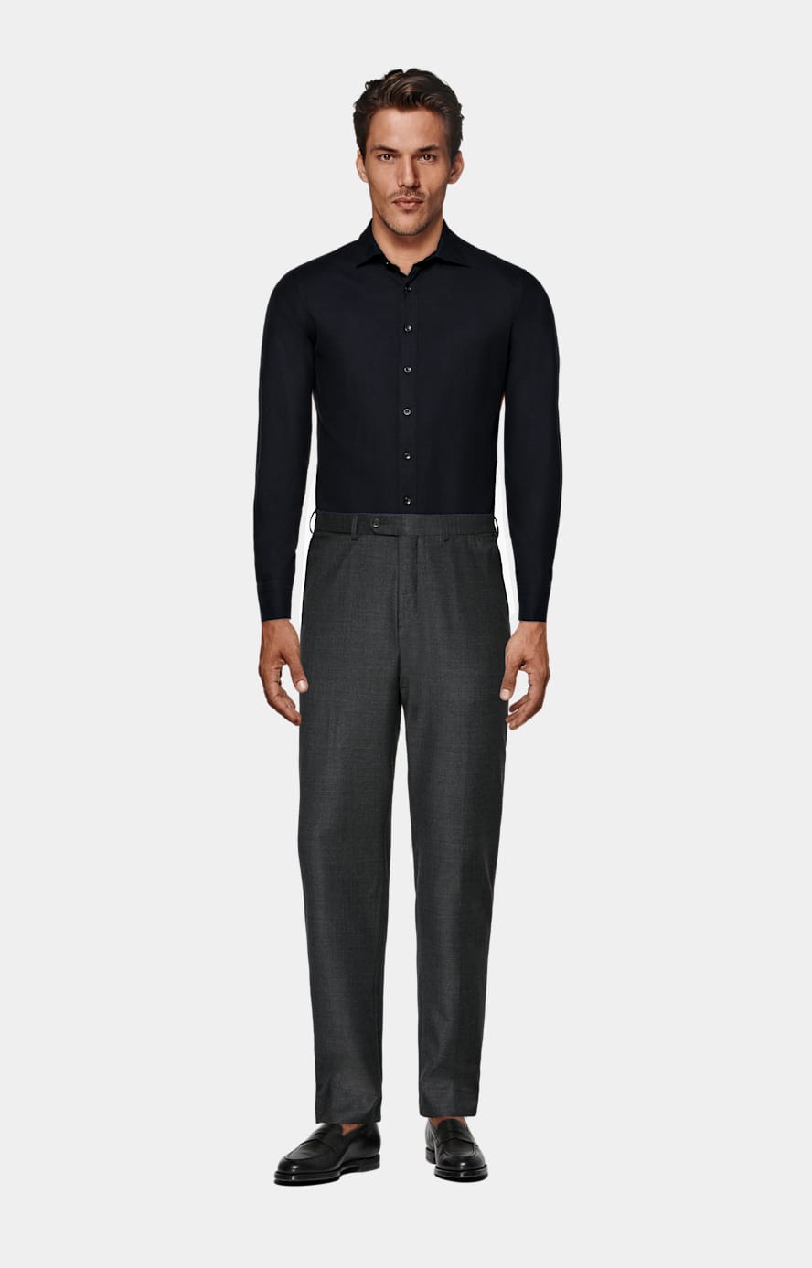Navy Tailored Fit Shirt