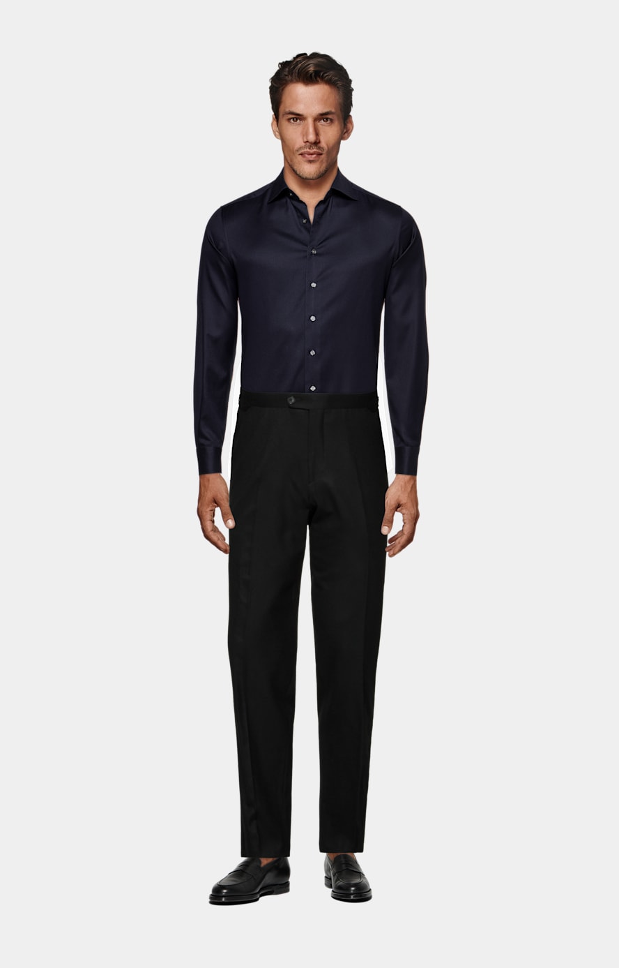 Navy Royal Oxford Slim Fit Shirt