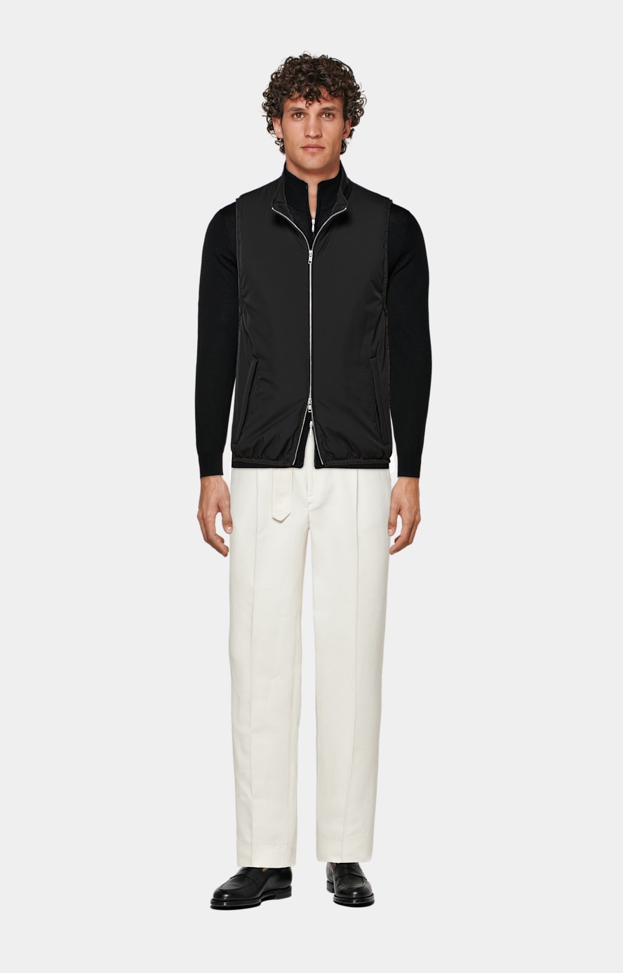 Off-White Wide Leg Tapered Sortino Trousers