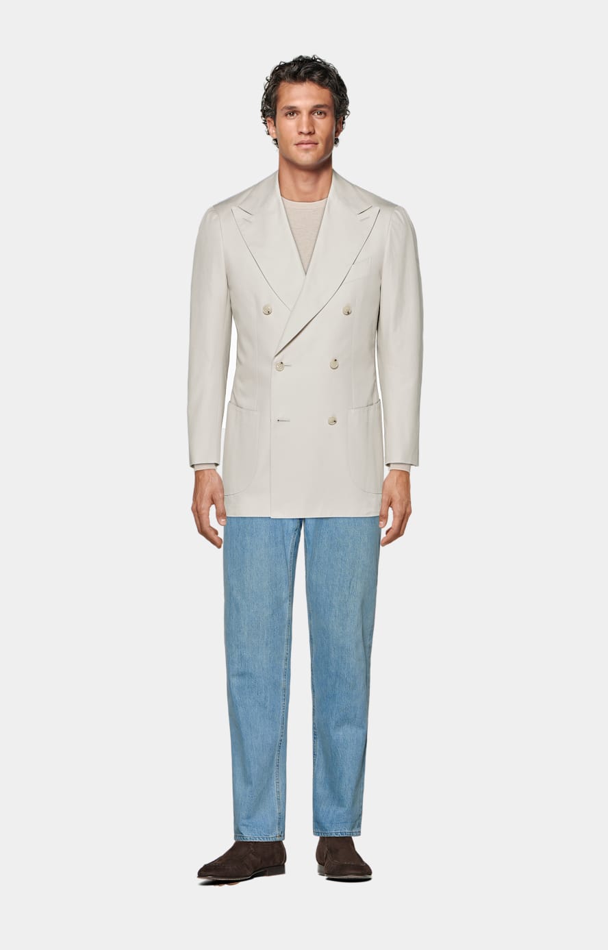 Sand Crewneck in Californian Cotton & Mulberry Silk | SUITSUPPLY US