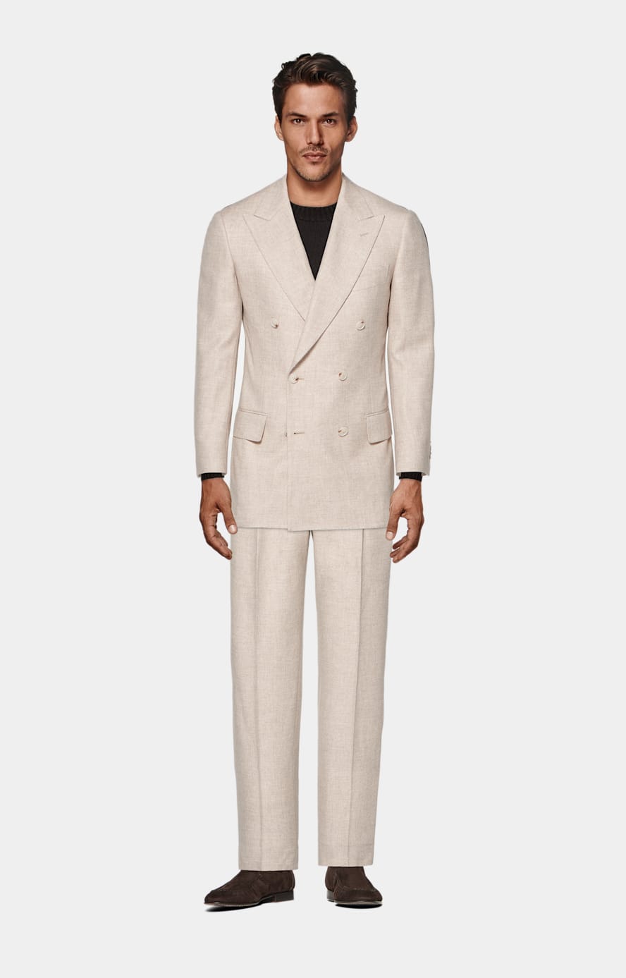 Sand Tailored Fit Milano Suit