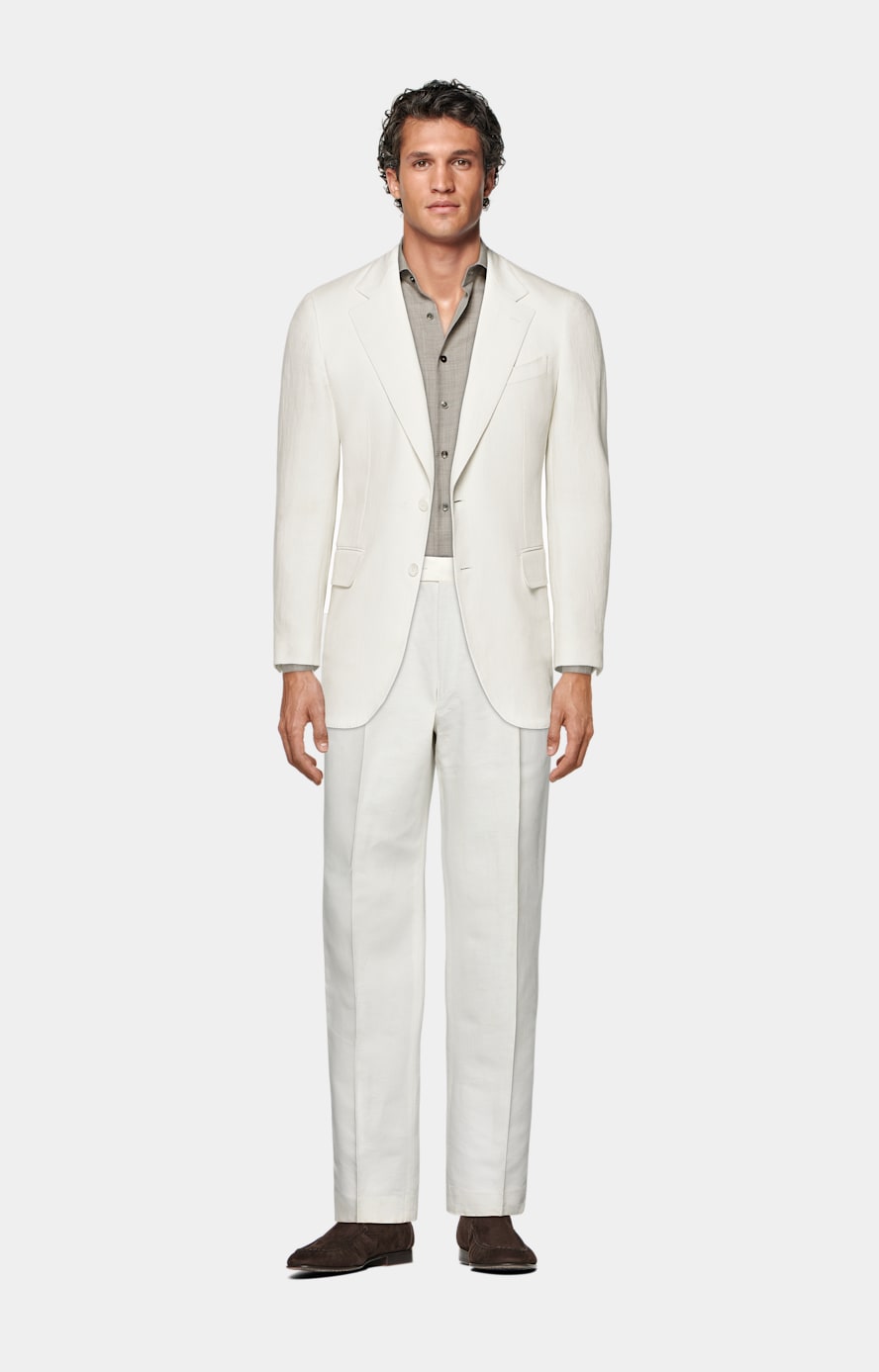 off white suit blazer